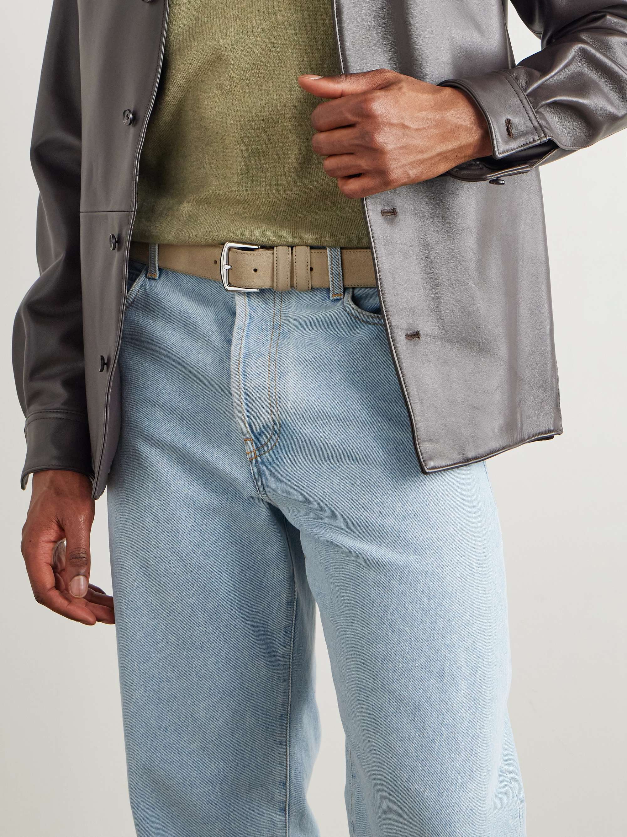 LORO PIANA 3.5cm Suede Belt