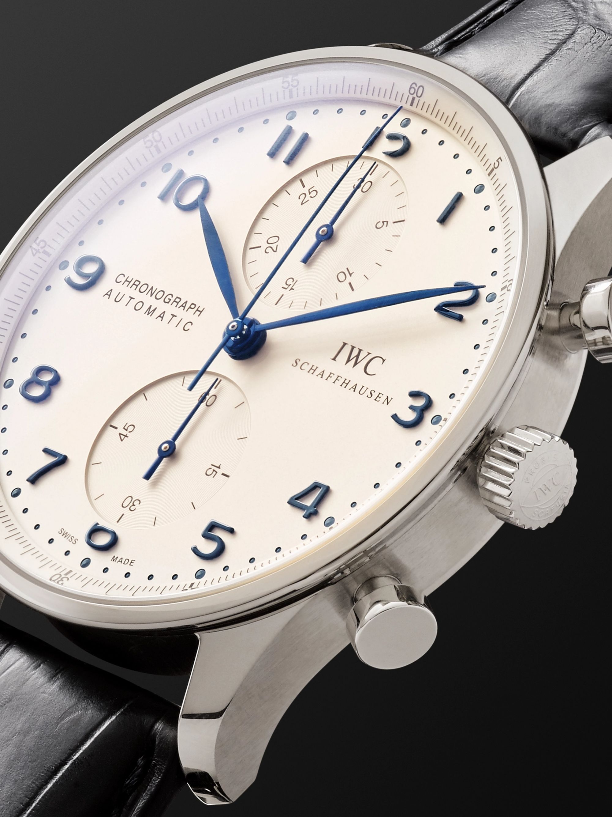 IWC SCHAFFHAUSEN Portugieser Chronograph 41mm Stainless Steel and Alligator Watch