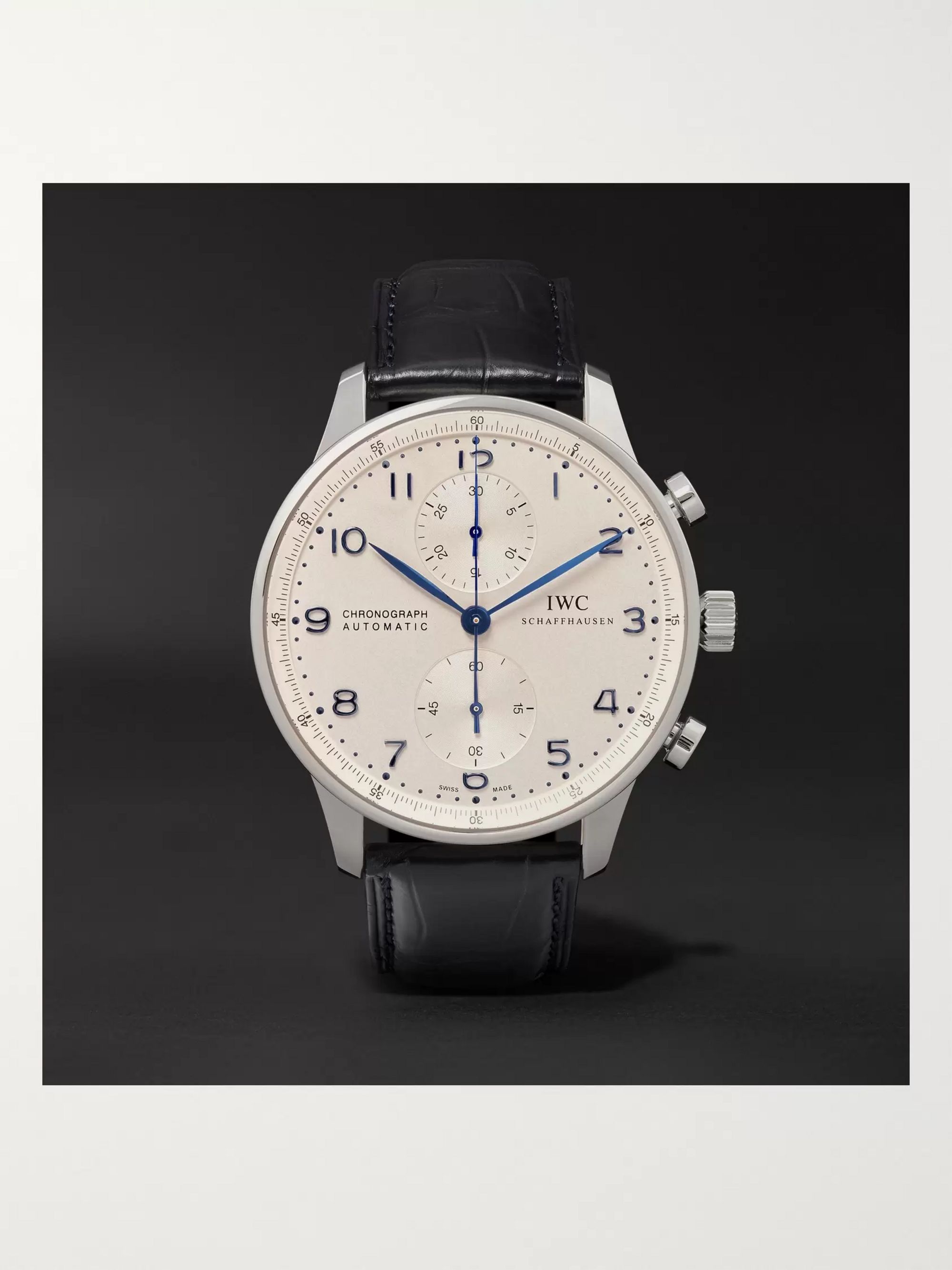 IWC SCHAFFHAUSEN Portugieser Chronograph 41mm Stainless Steel and Alligator Watch