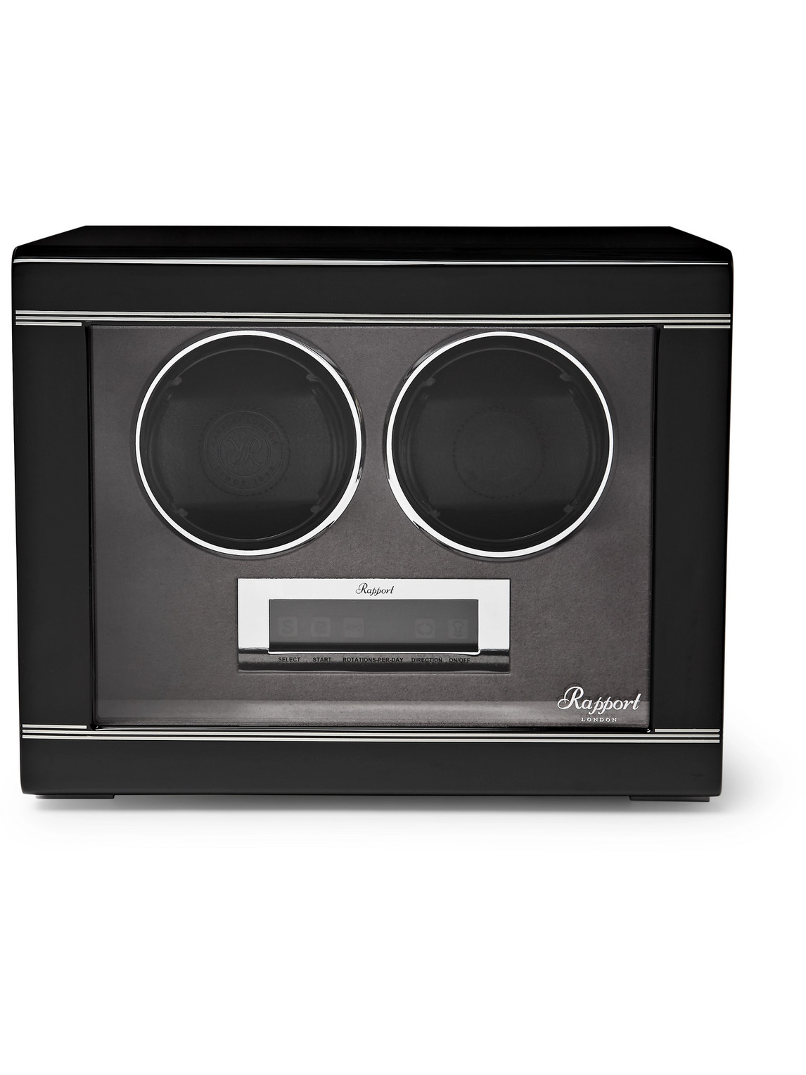 Lacquered Ebony and Glass Watch Winder