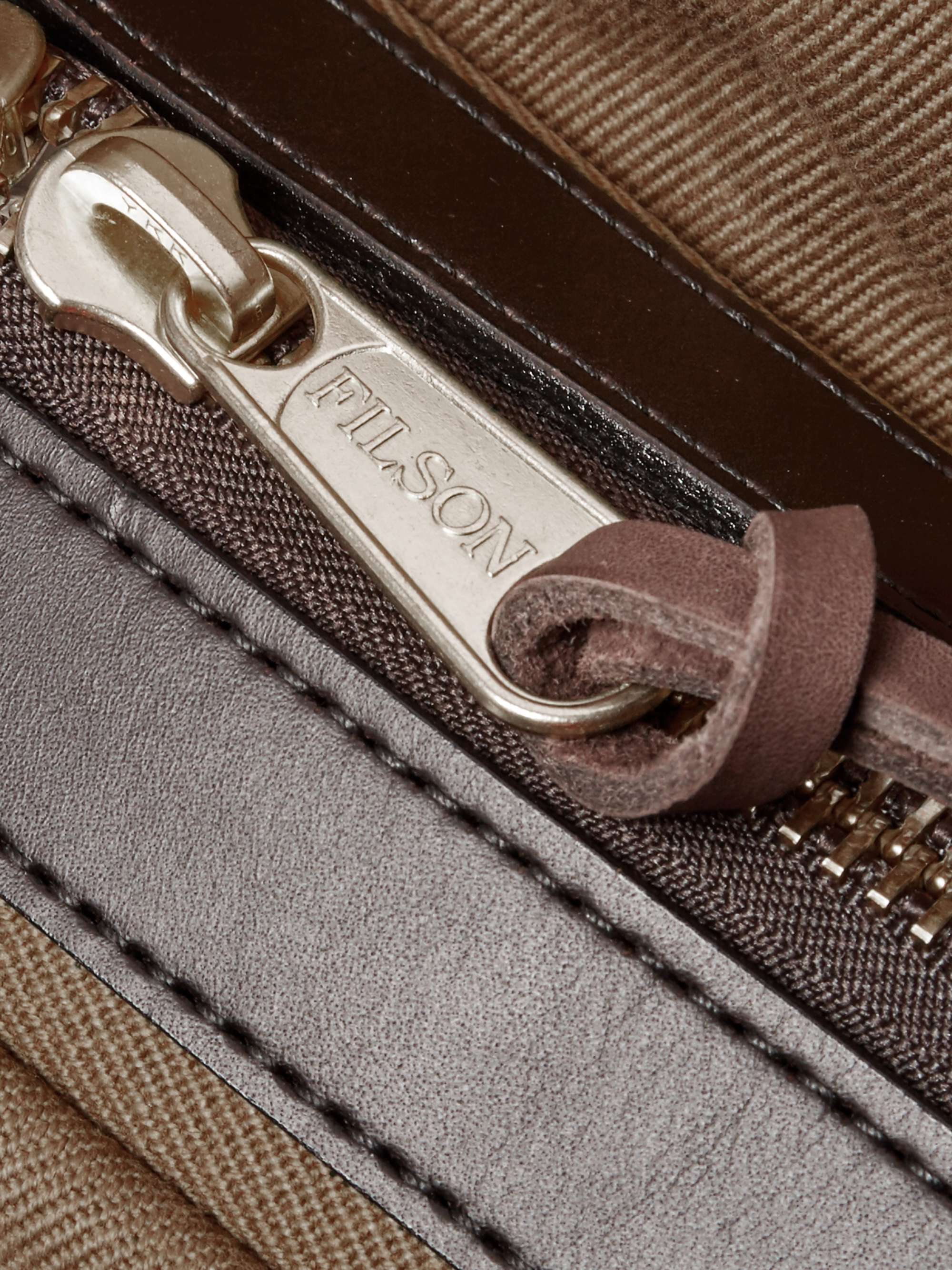 FILSON Original Leather-Trimmed Twill Briefcase