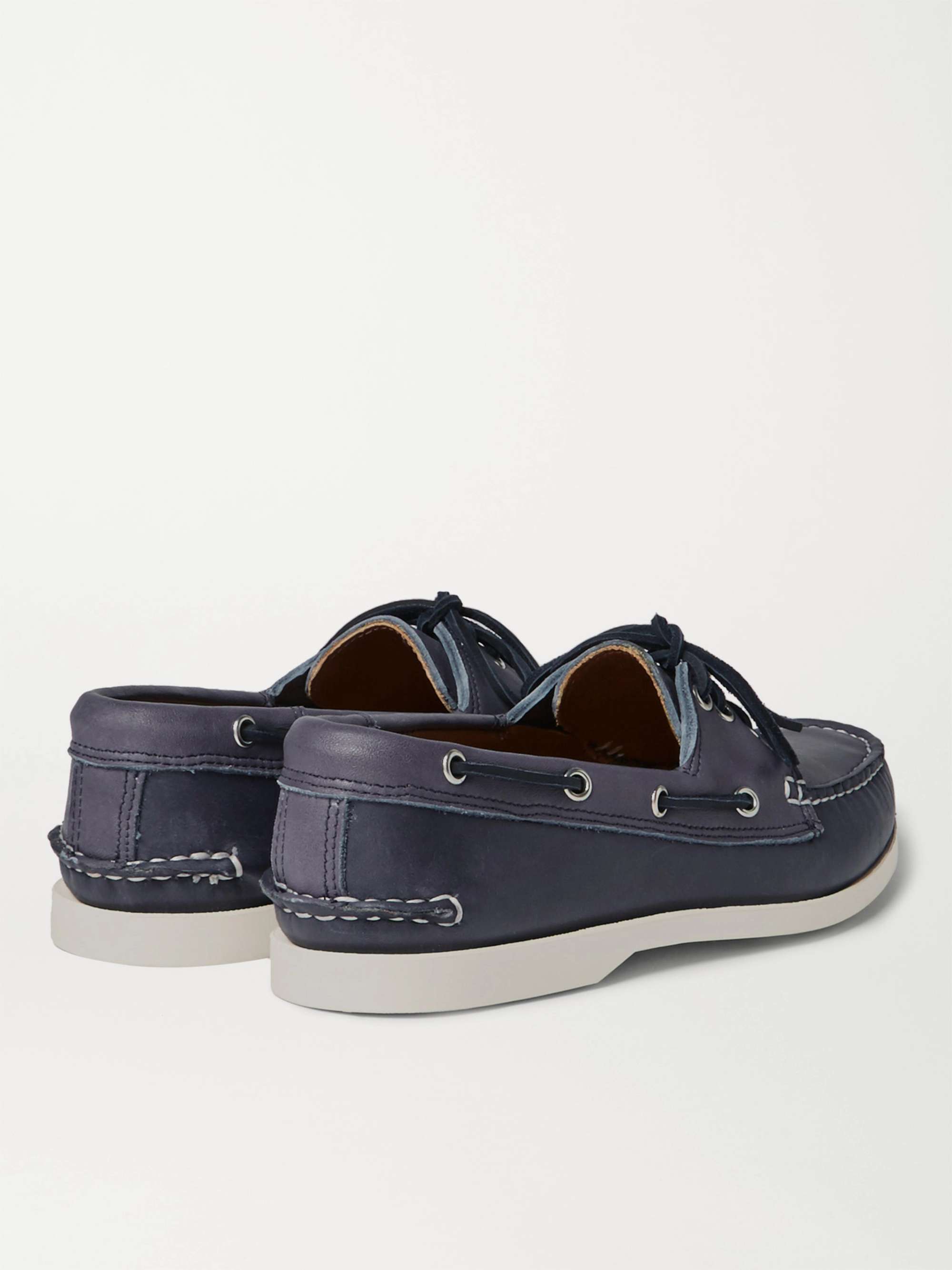 QUODDY Downeast Leather Boat Shoes