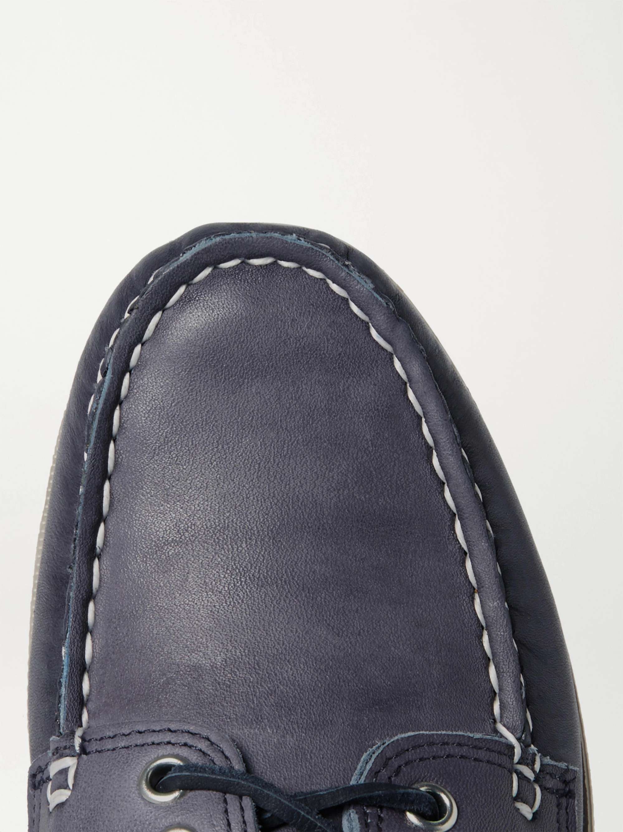 QUODDY Downeast Leather Boat Shoes