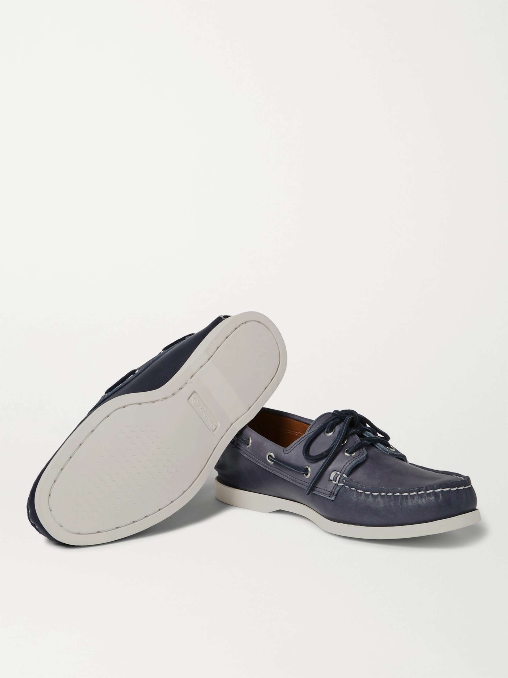 QUODDY Downeast Leather Boat Shoes
