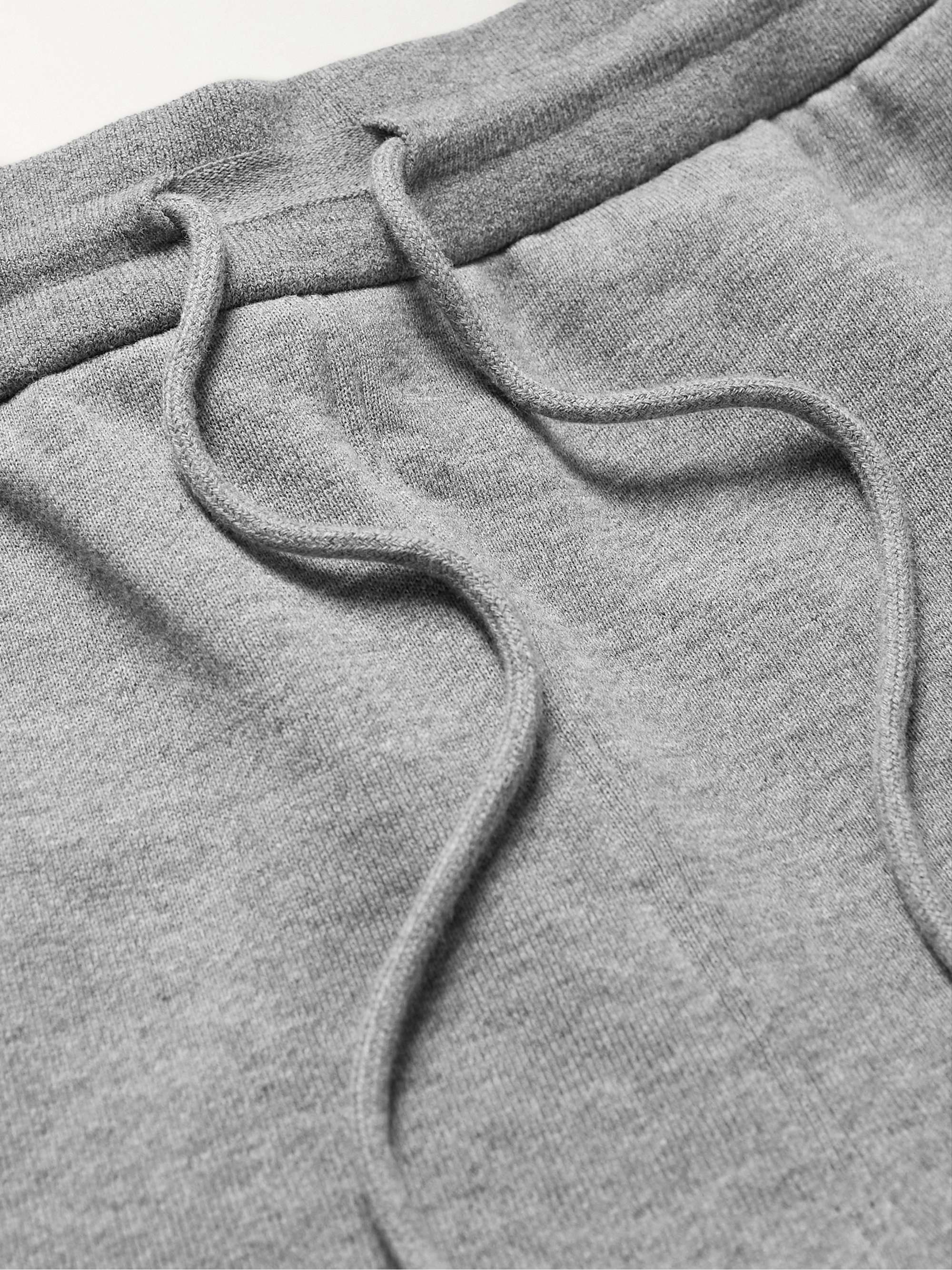 THOM BROWNE Tapered Striped Cotton-Jersey Sweatpants