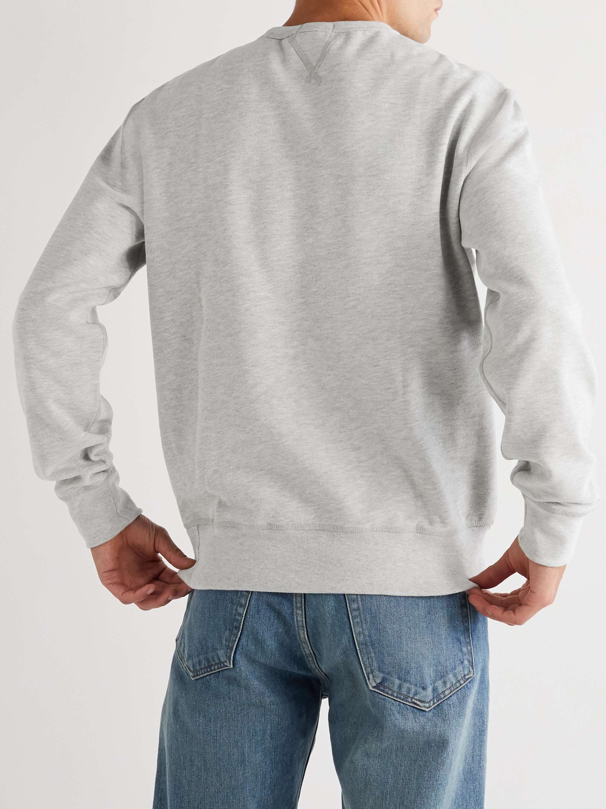 POLO RALPH LAUREN Melangé Fleece-Back Cotton-Blend Jersey Sweatshirt