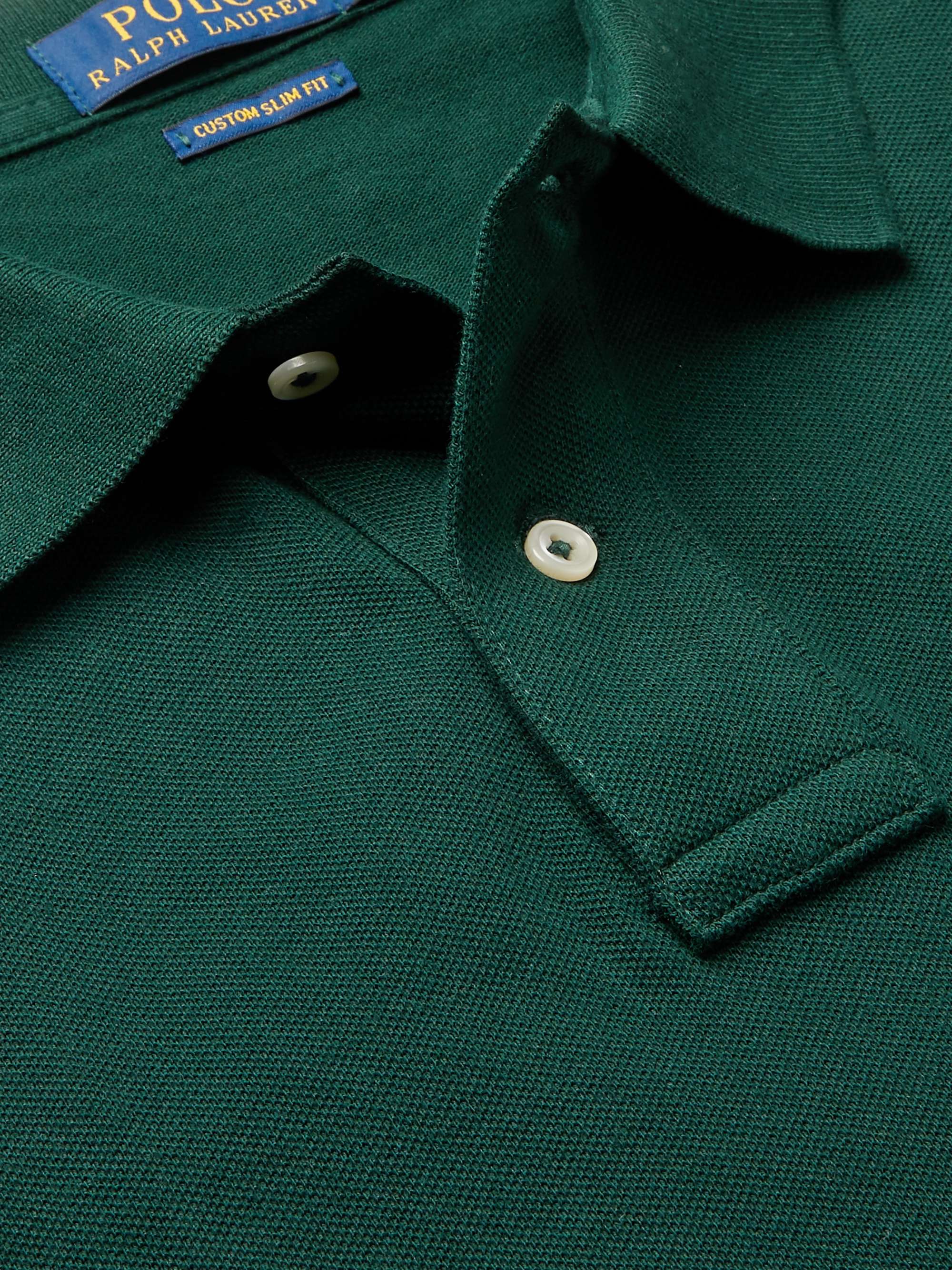 POLO RALPH LAUREN Slim-Fit Logo-Embroidered Cotton-Piqué Polo Shirt