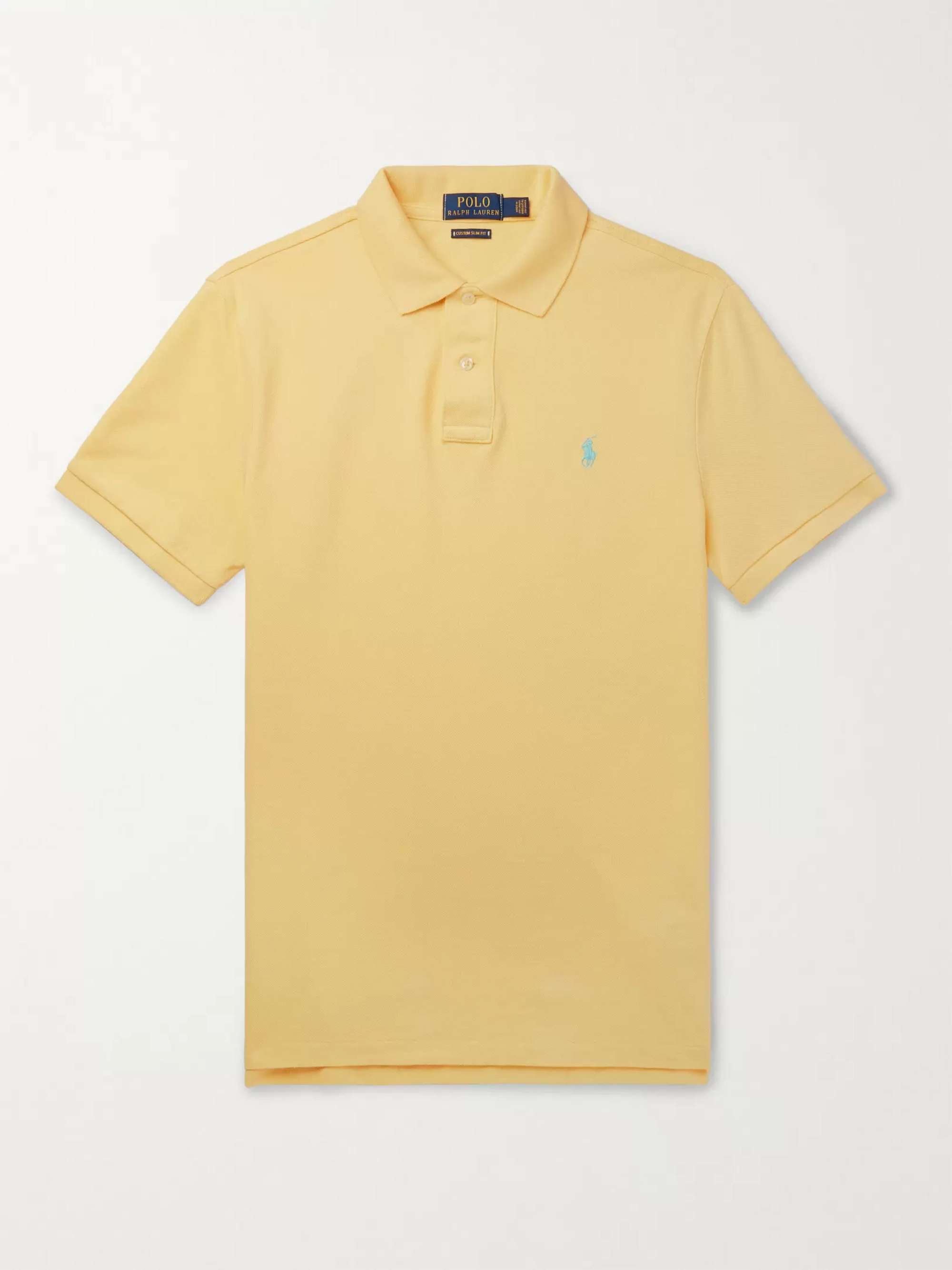 POLO RALPH LAUREN Slim-Fit Logo-Embroidered Cotton-Piqué Polo Shirt