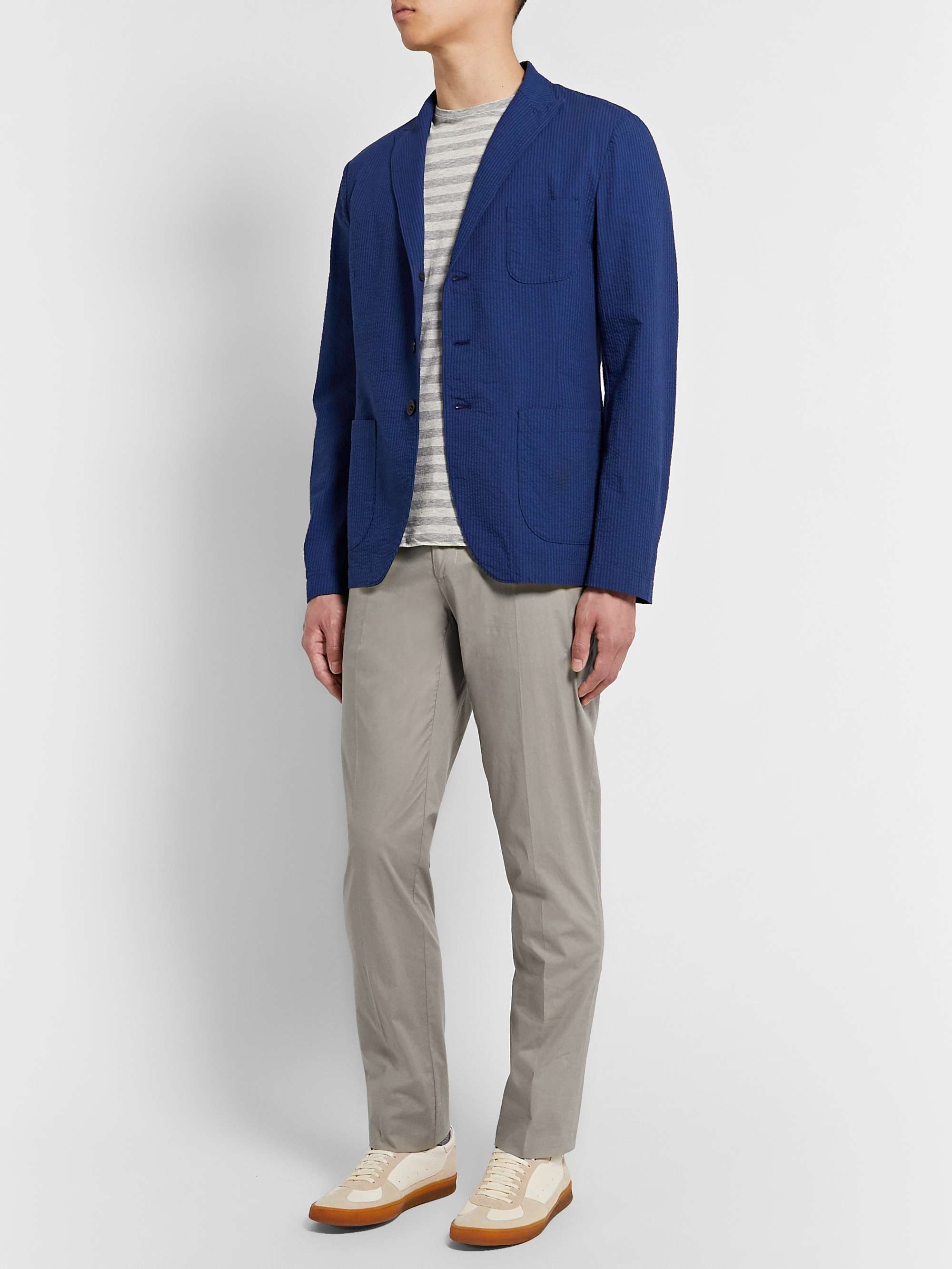 INCOTEX SlimFit StretchCotton Poplin Trousers for Men MR PORTER