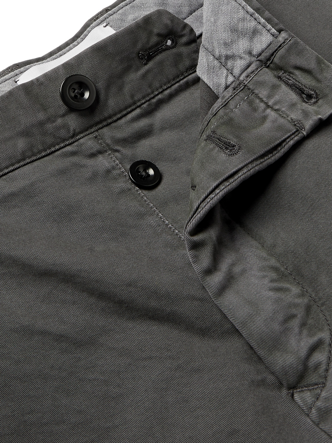 Mr P Garment-dyed Cotton-twill Bermuda Shorts In Black