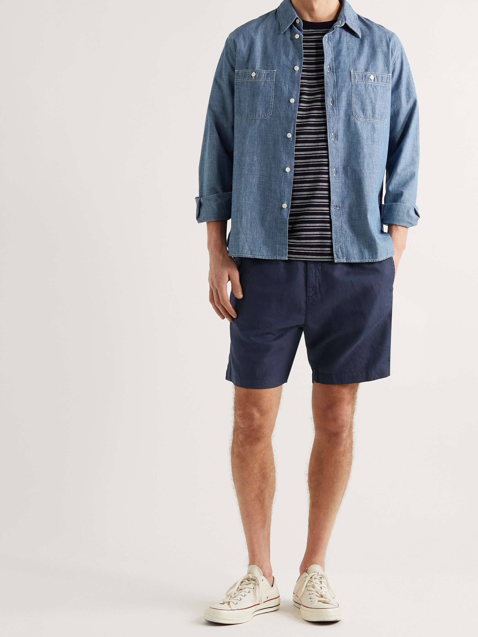 MR P. Linen and Cotton-Blend Drawstring Shorts