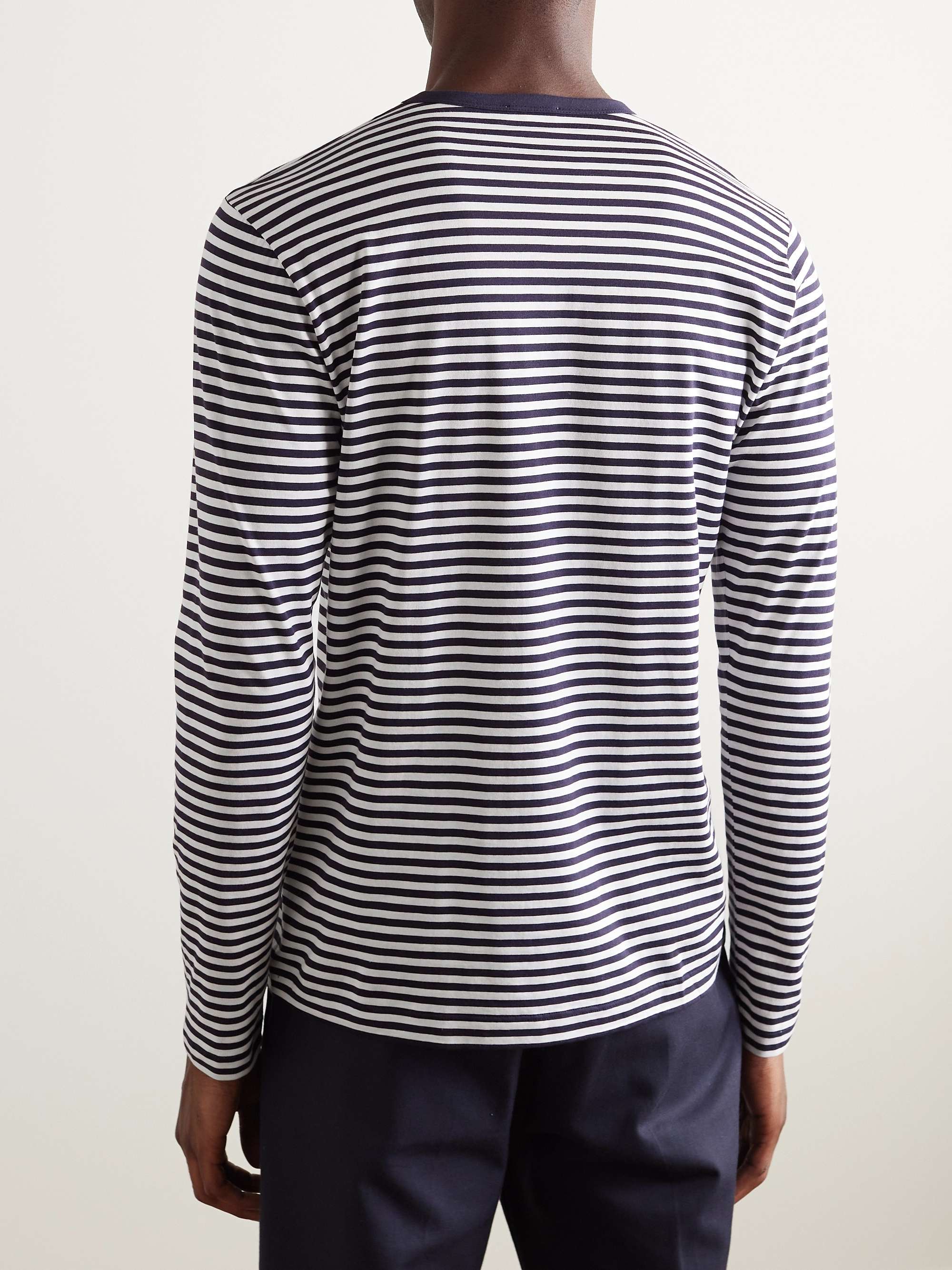 SUNSPEL Striped Cotton-Jersey T-Shirt