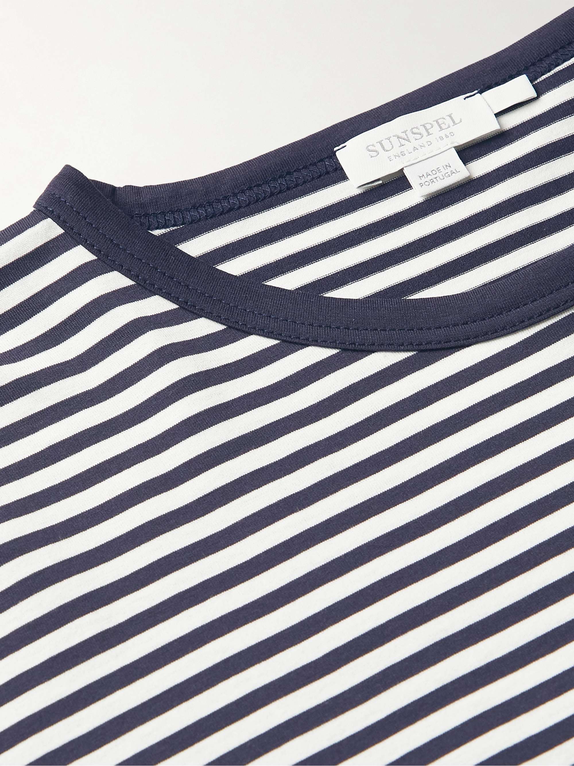 SUNSPEL Striped Cotton-Jersey T-Shirt