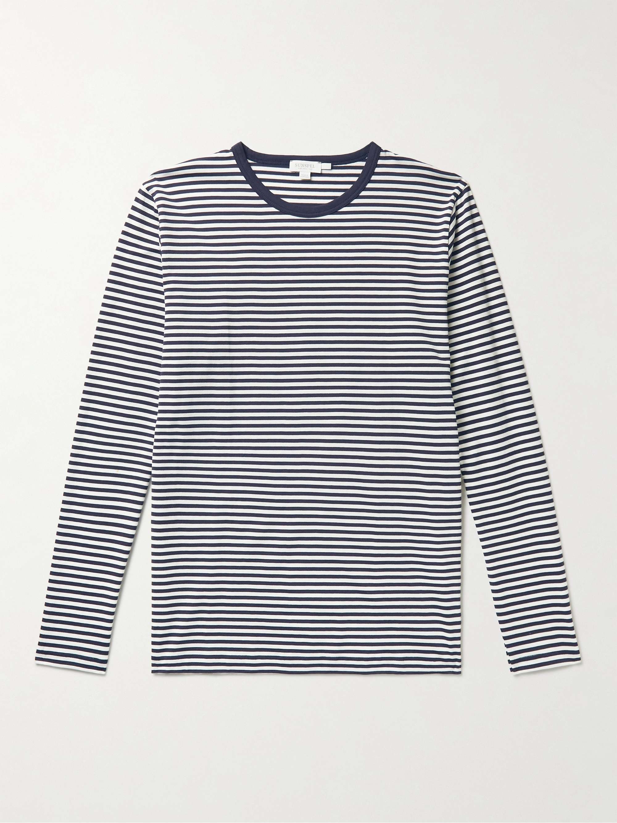 SUNSPEL Striped Cotton-Jersey T-Shirt