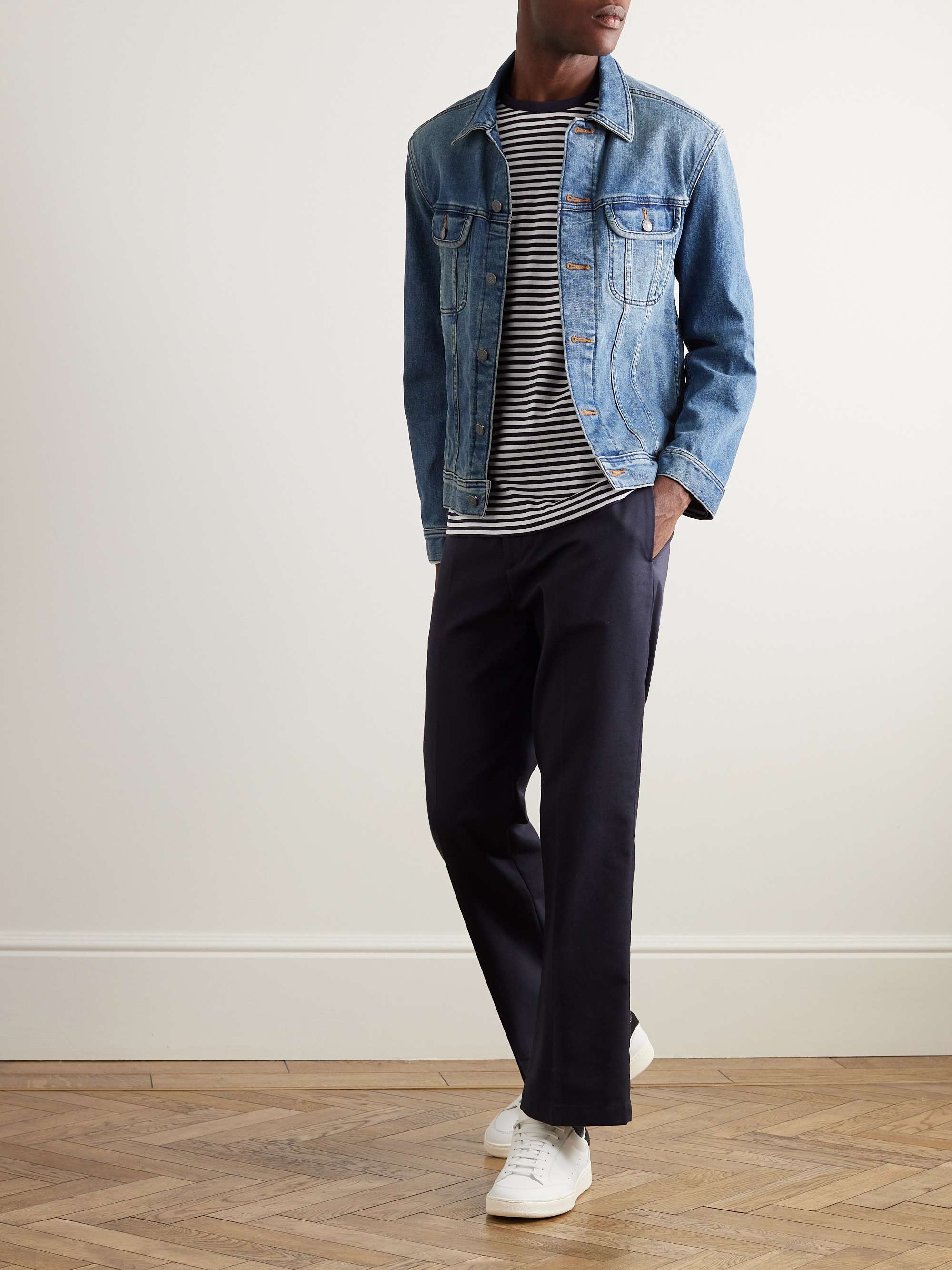 SUNSPEL Striped Cotton-Jersey T-Shirt