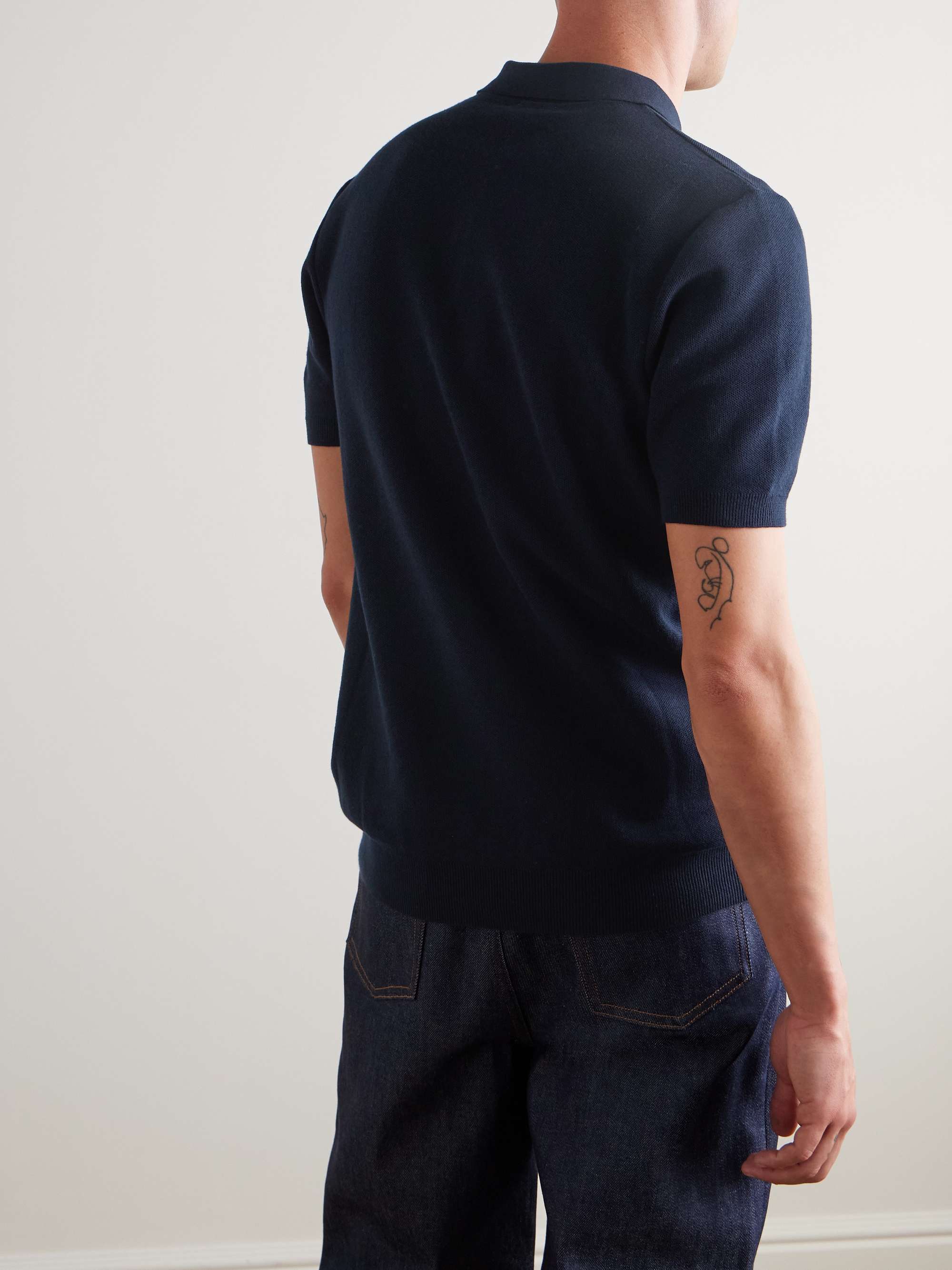 SUNSPEL Slim-Fit Cotton-Piqué Polo Shirt