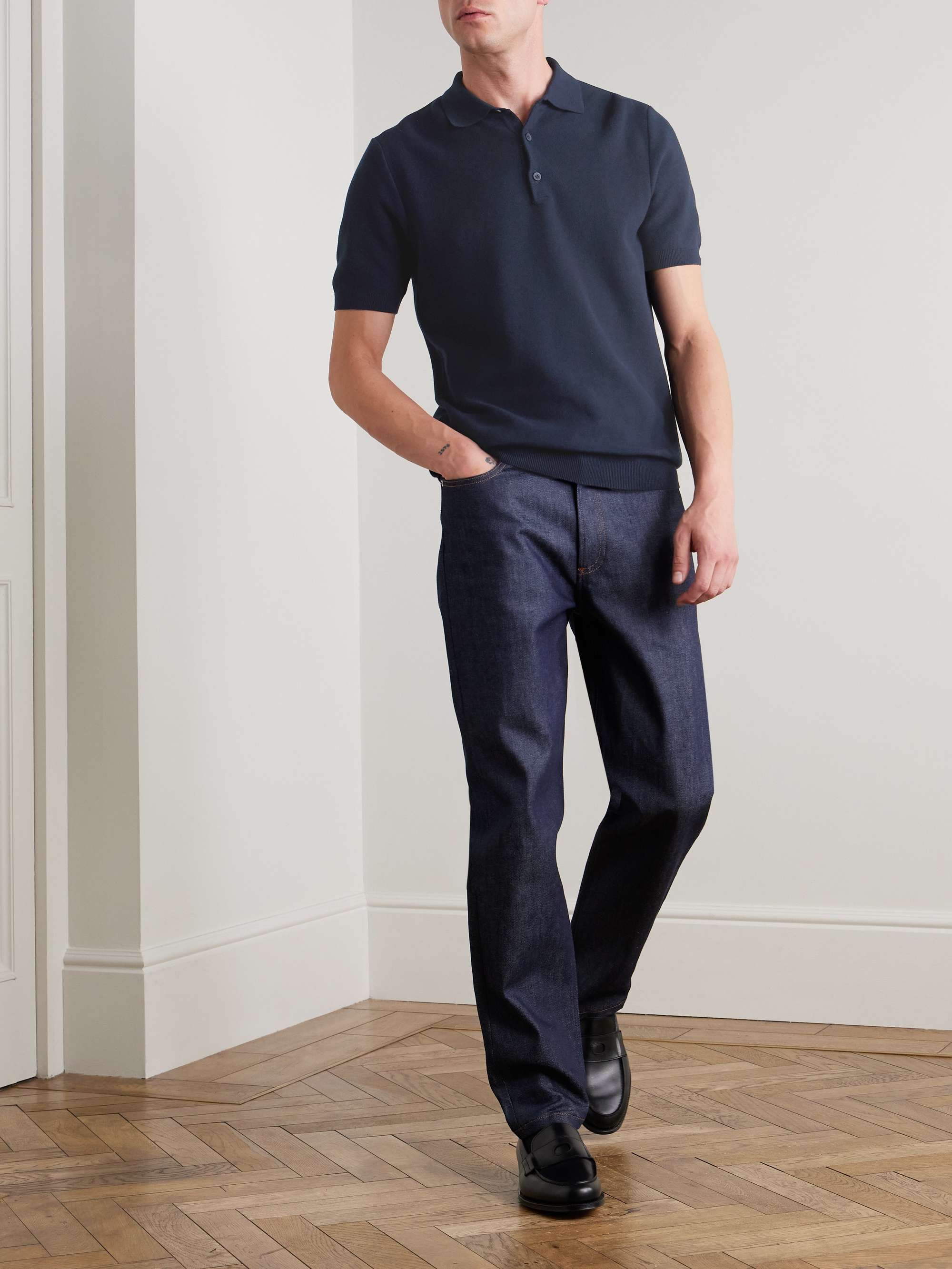 SUNSPEL Slim-Fit Cotton-Piqué Polo Shirt