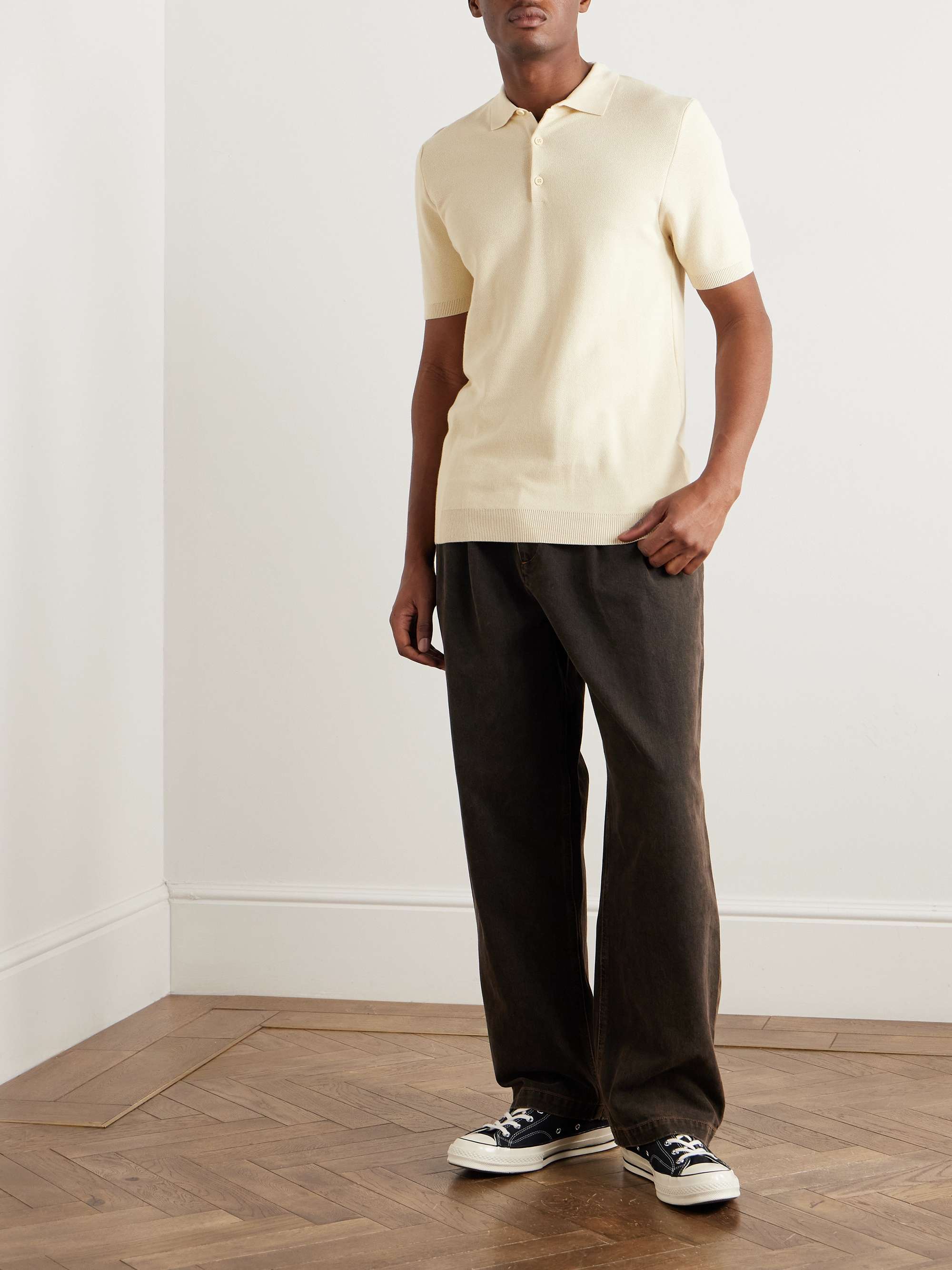 SUNSPEL Slim-Fit Cotton-Piqué Polo Shirt