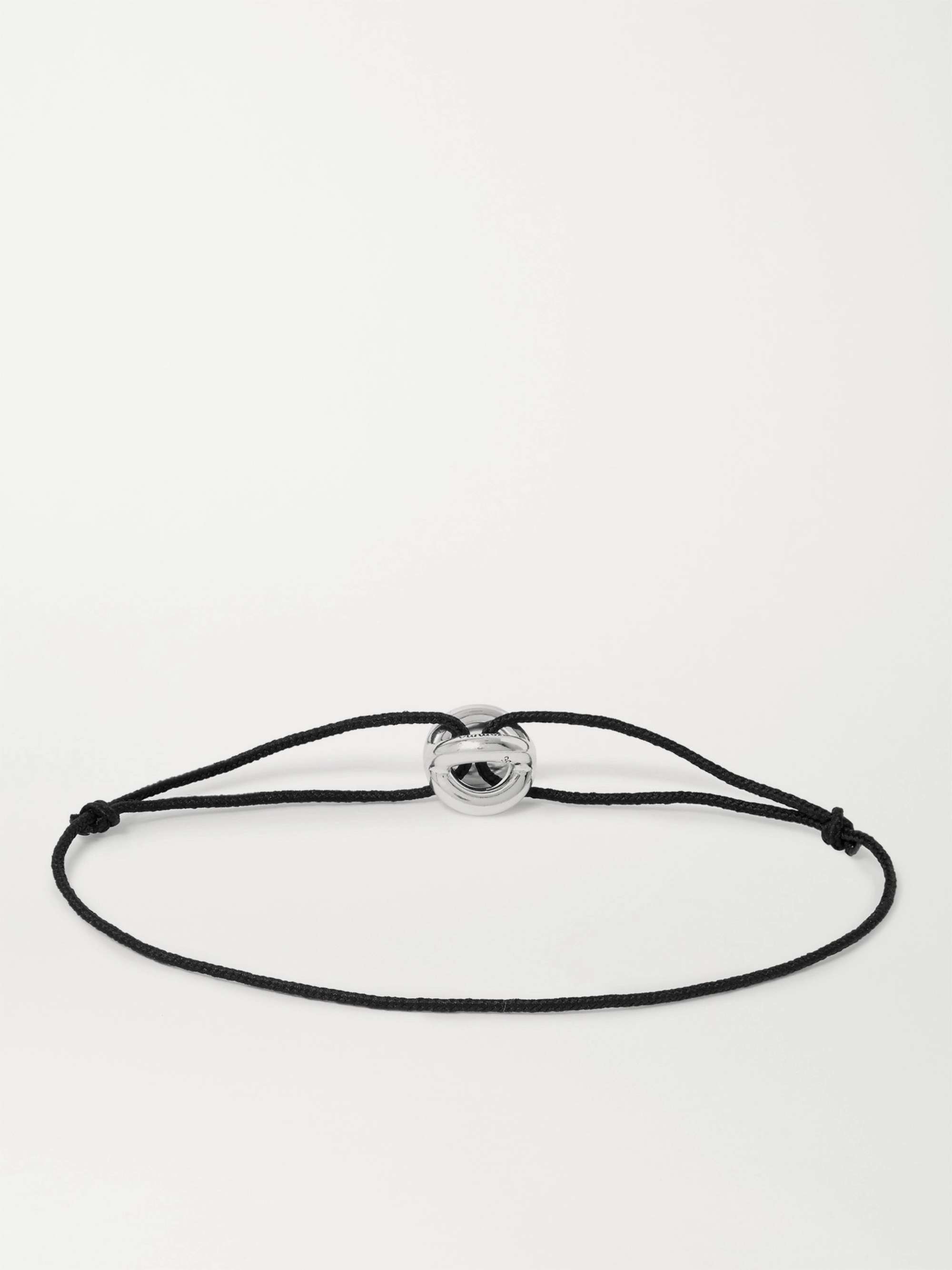 LE GRAMME Sterling Silver and Cord Bracelet