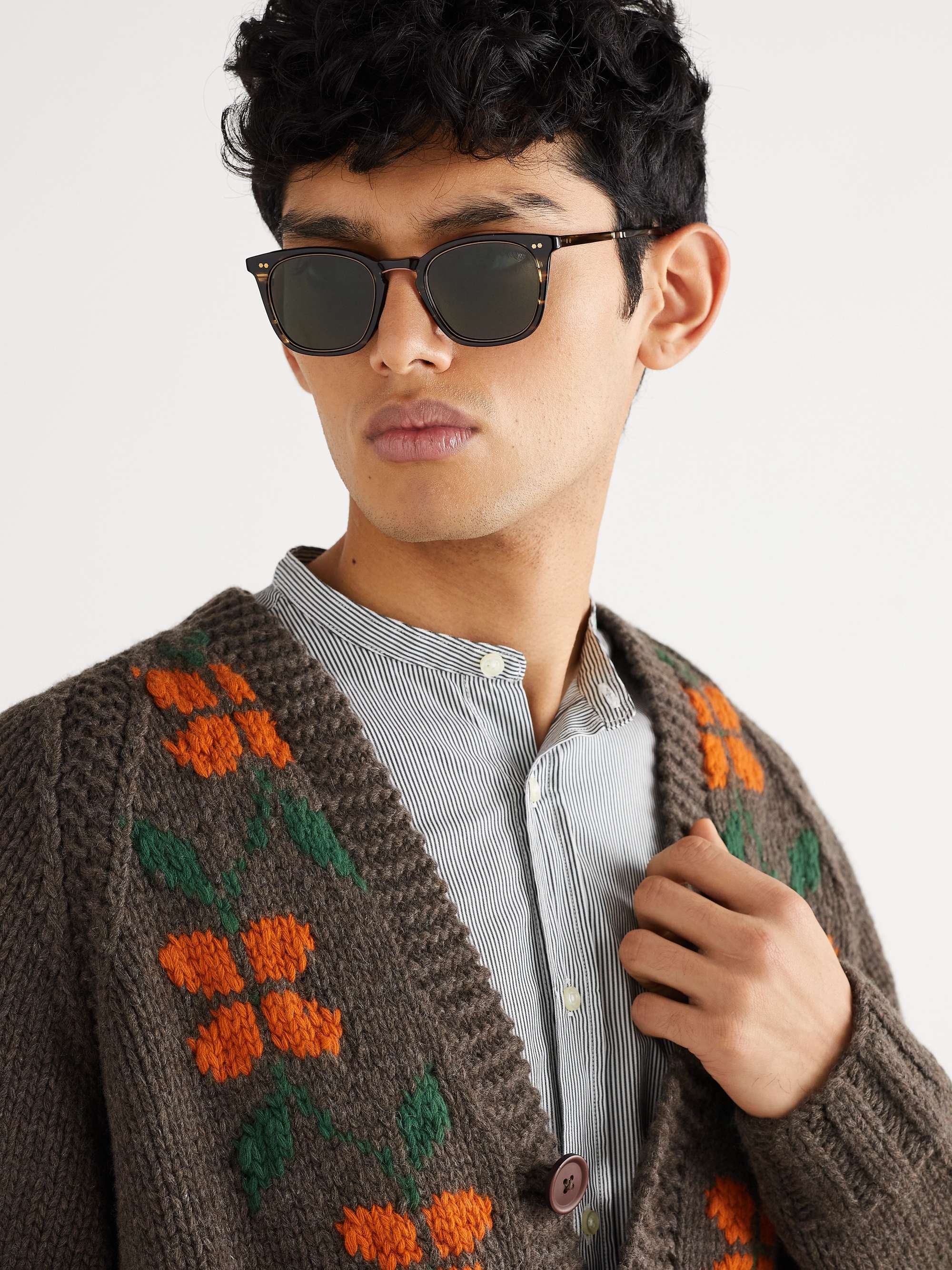 MR LEIGHT Getty S Square-Frame Tortoiseshell Acetate Sunglasses