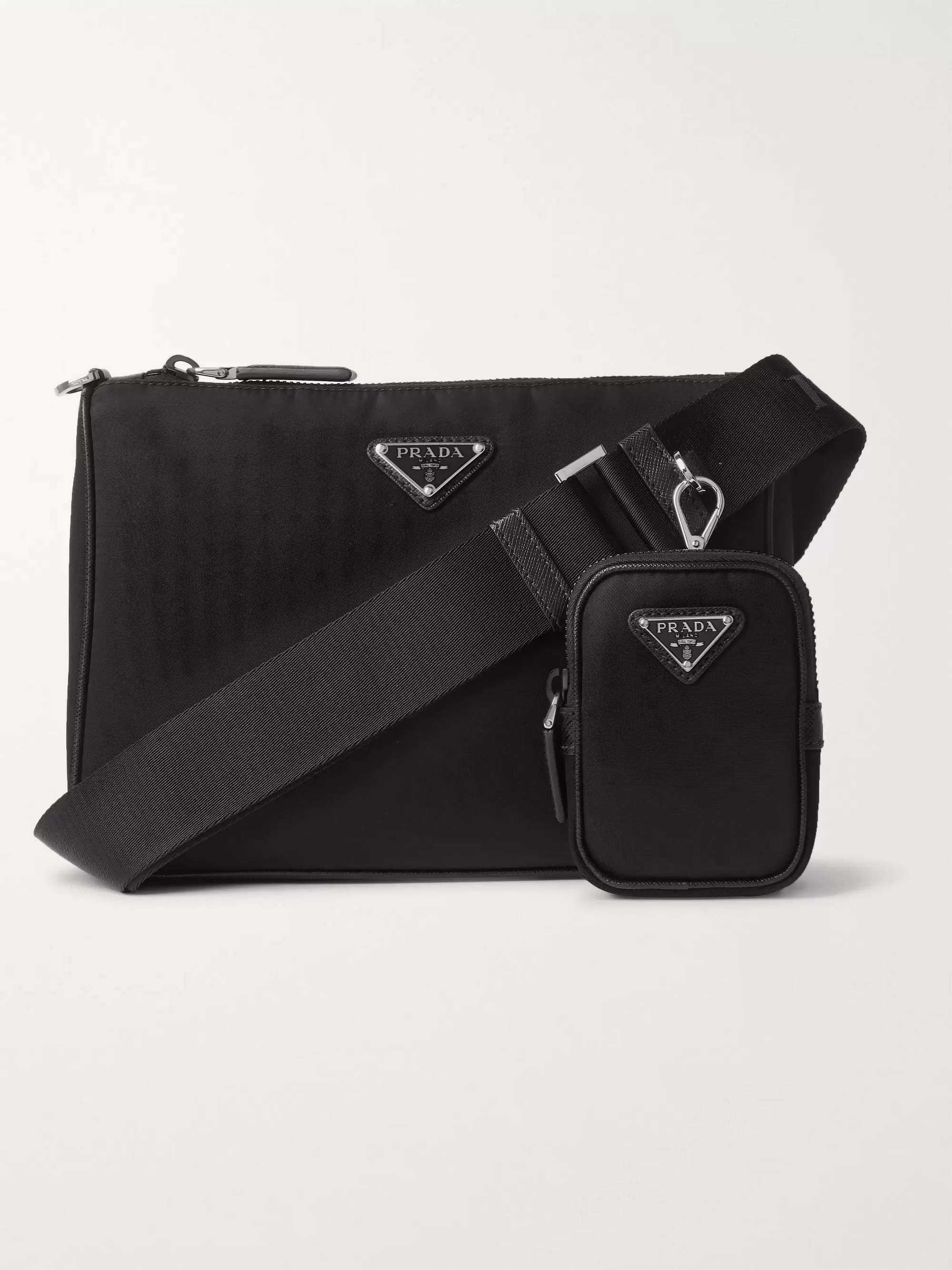 PRADA Logo-Appliquéd Nylon Messenger Bag for Men | MR PORTER