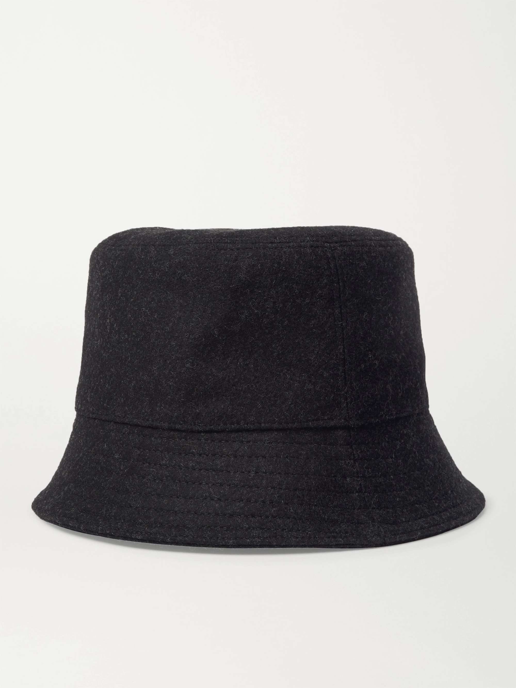 PRADA Logo-Appliquéd Wool-Felt Bucket Hat