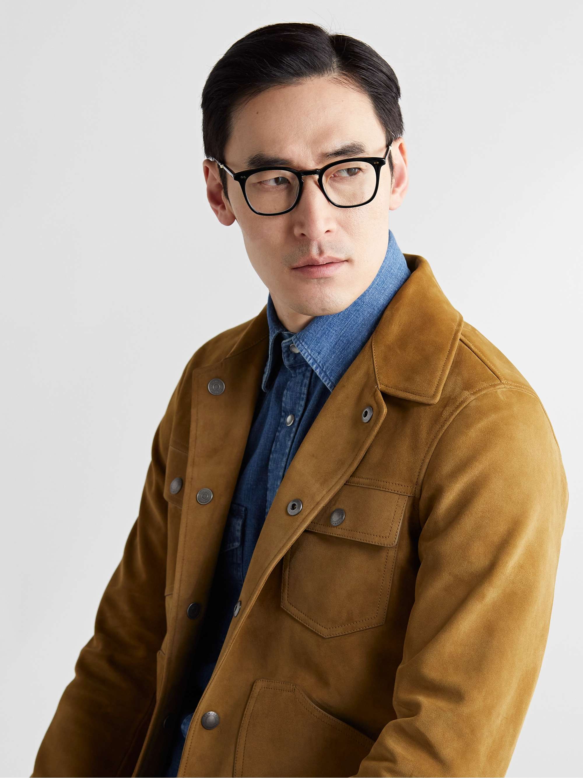MR LEIGHT Getty C Square-Frame Acetate and Gold-Tone Titanium Optical Glasses