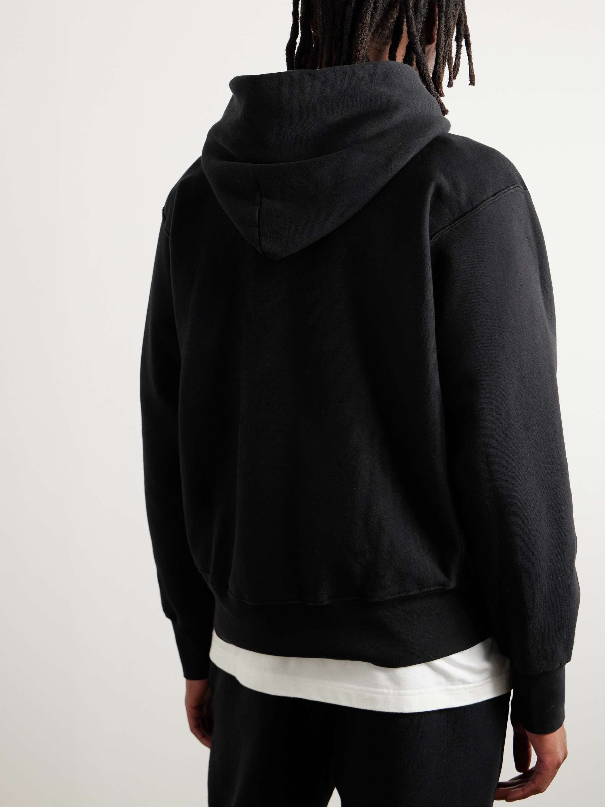 LES TIEN Tapered Garment-Dyed Cotton-Jersey Sweatpants