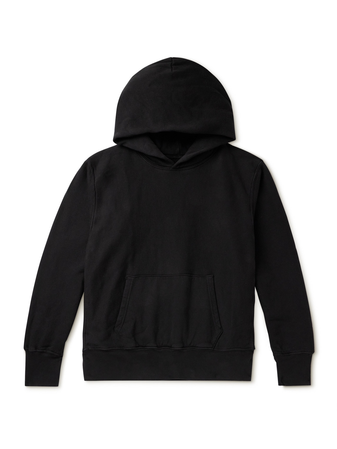 Les Tien - Garment-Dyed Cotton-Jersey Hoodie - Men - Black - M