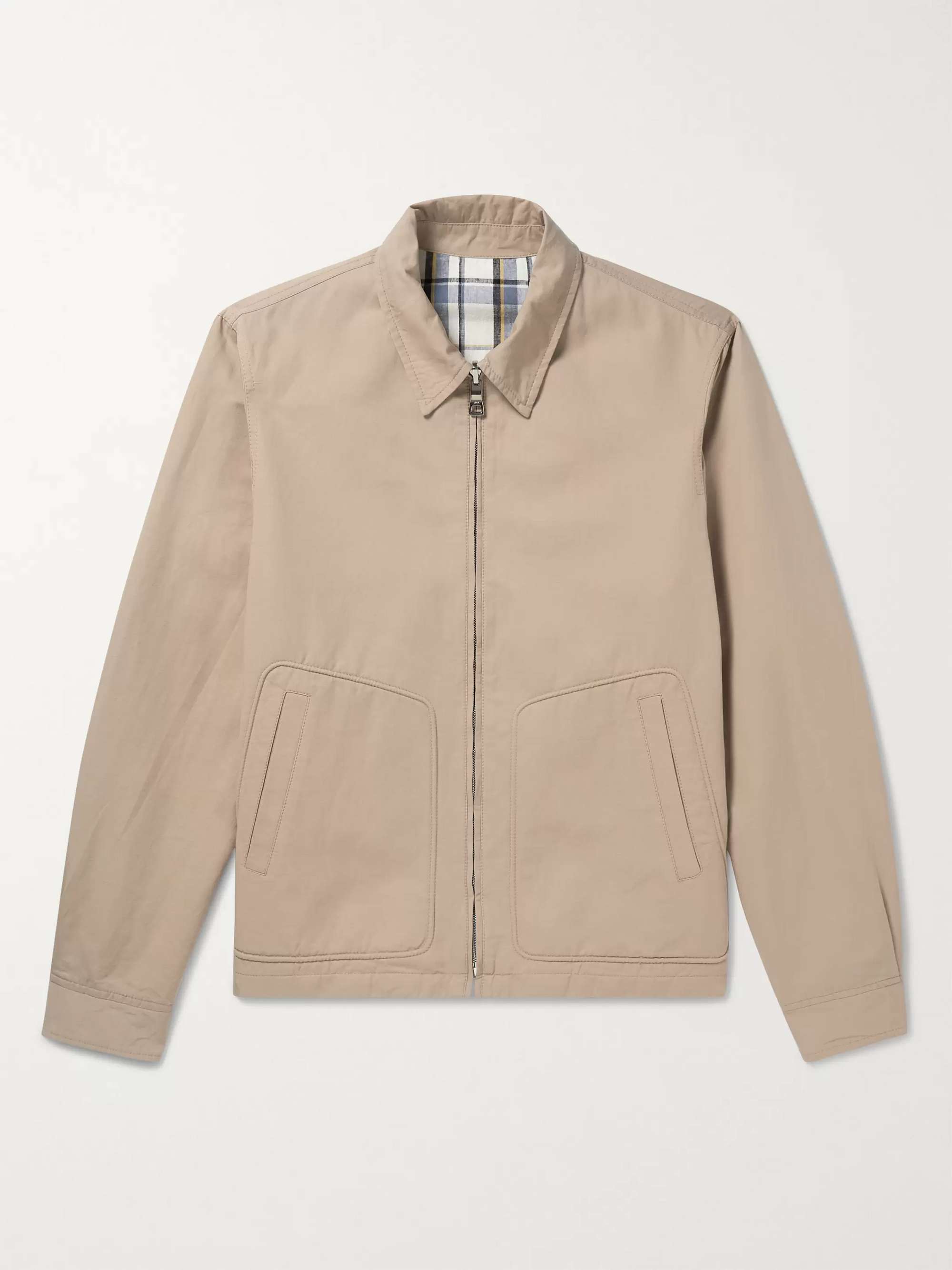 Mens checked harrington jacket cheap