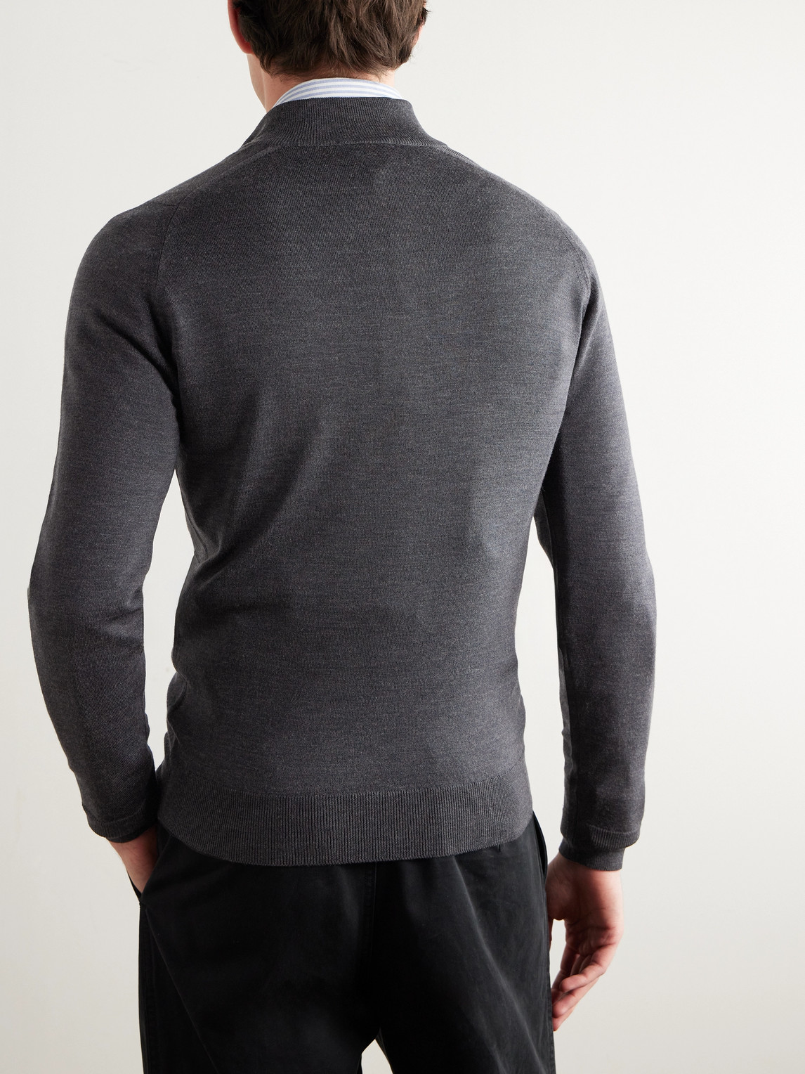 Tapton Slim-Fit Merino Wool Half-Zip Sweater