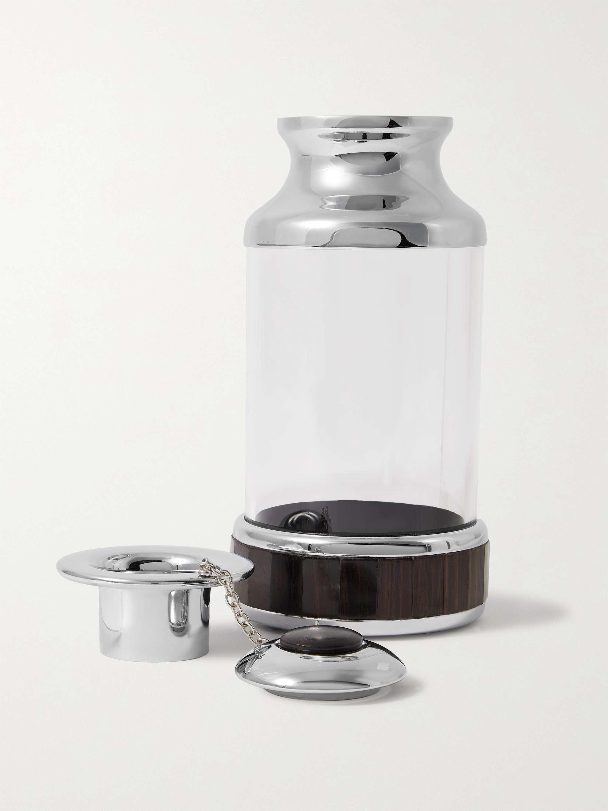 LORENZI MILANO Glass, Ebony and Stainless Steel Diffuser Bottle