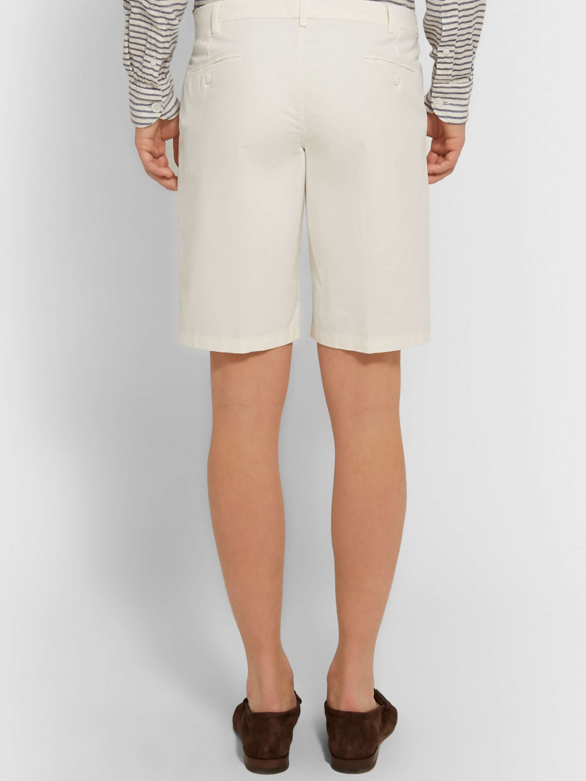 LORO PIANA Slim-Fit Stretch-Cotton Shorts