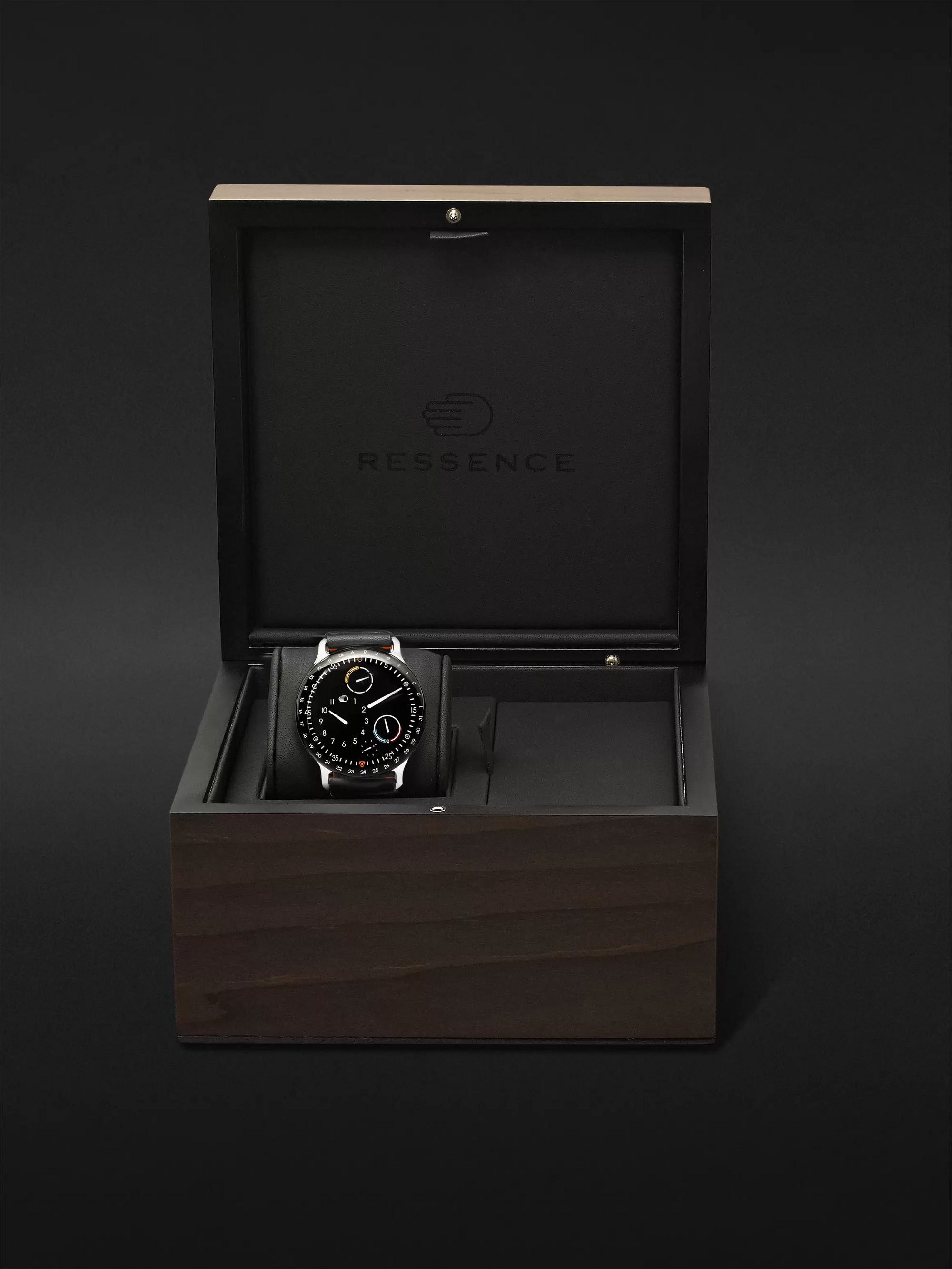 RESSENCE Type 3 Automatic 44mm Titanium and Leather Watch, Ref. No. TYPE 3