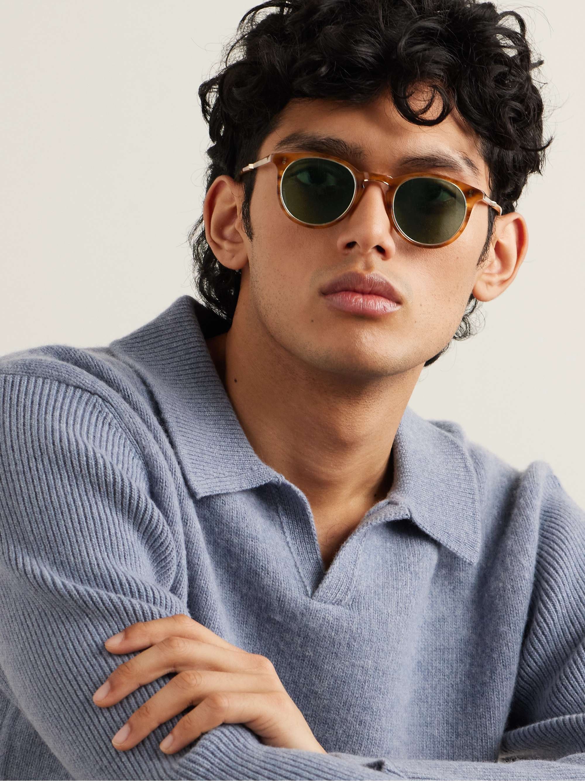 MR LEIGHT Crosby S Round-Frame Acetate Sunglasses