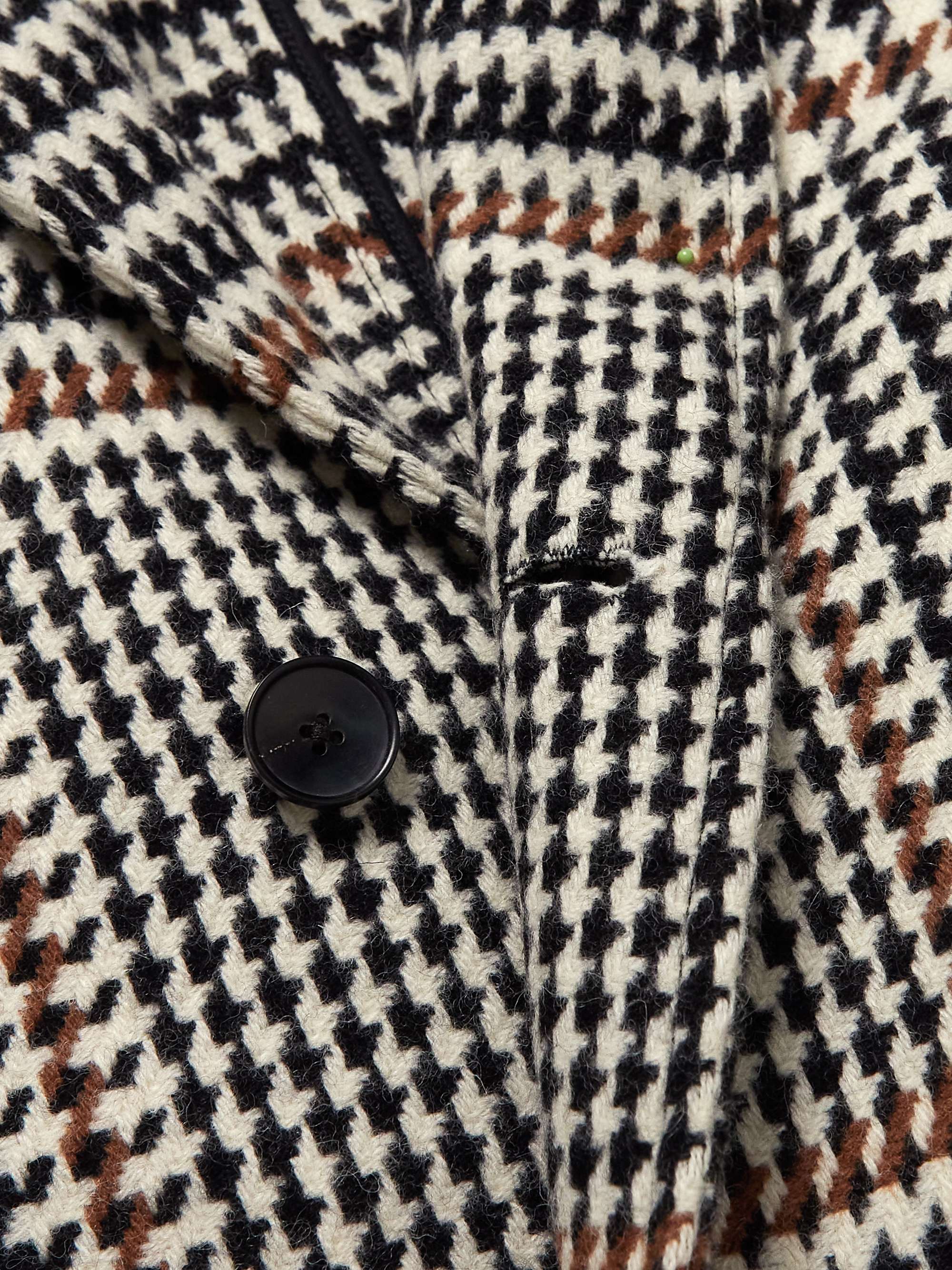 MR P. Prince of Wales Checked Wool Overcoat