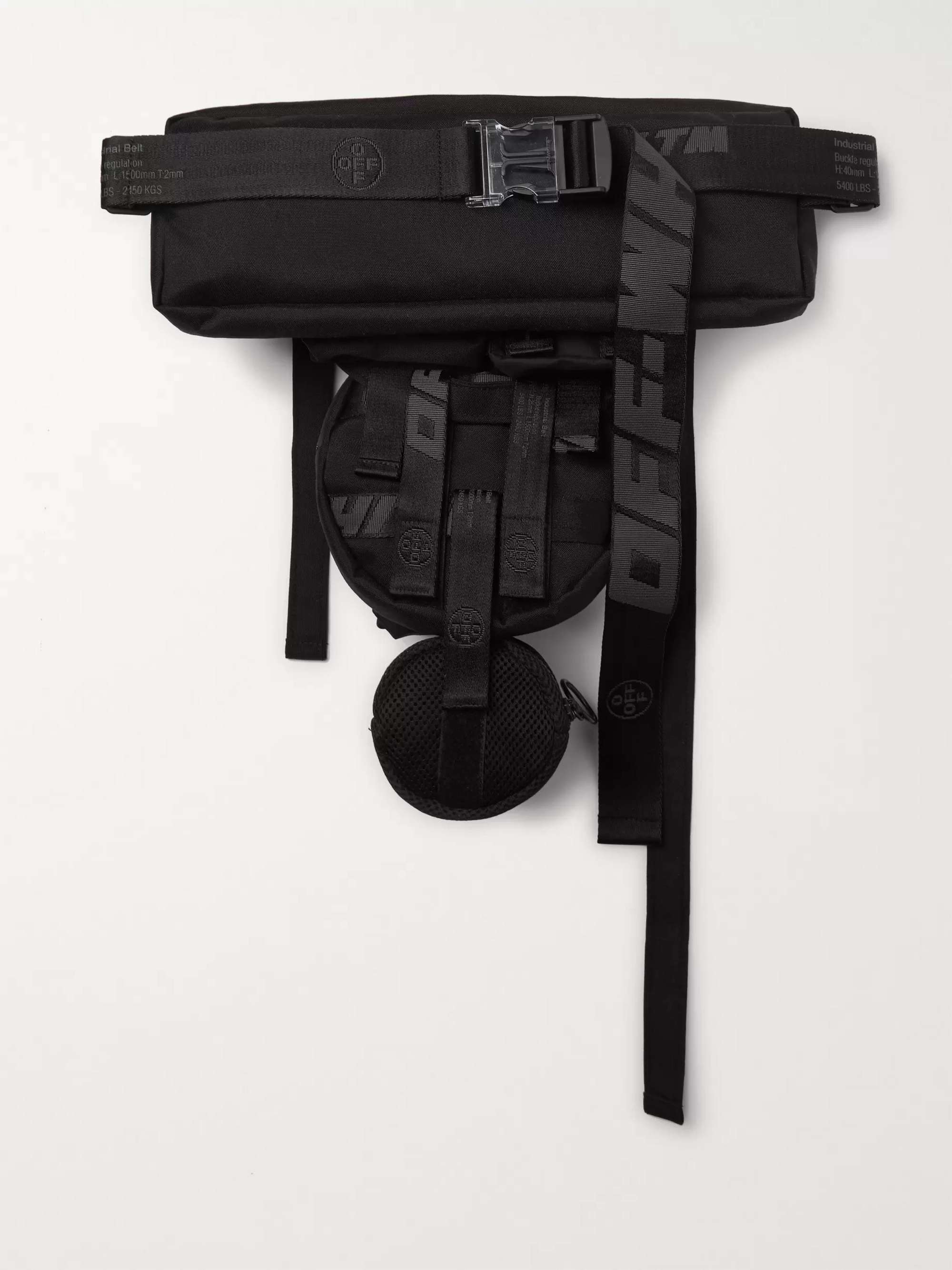 OFF-WHITE Convertible Ripstop, Canvas and Mesh Belt Bag