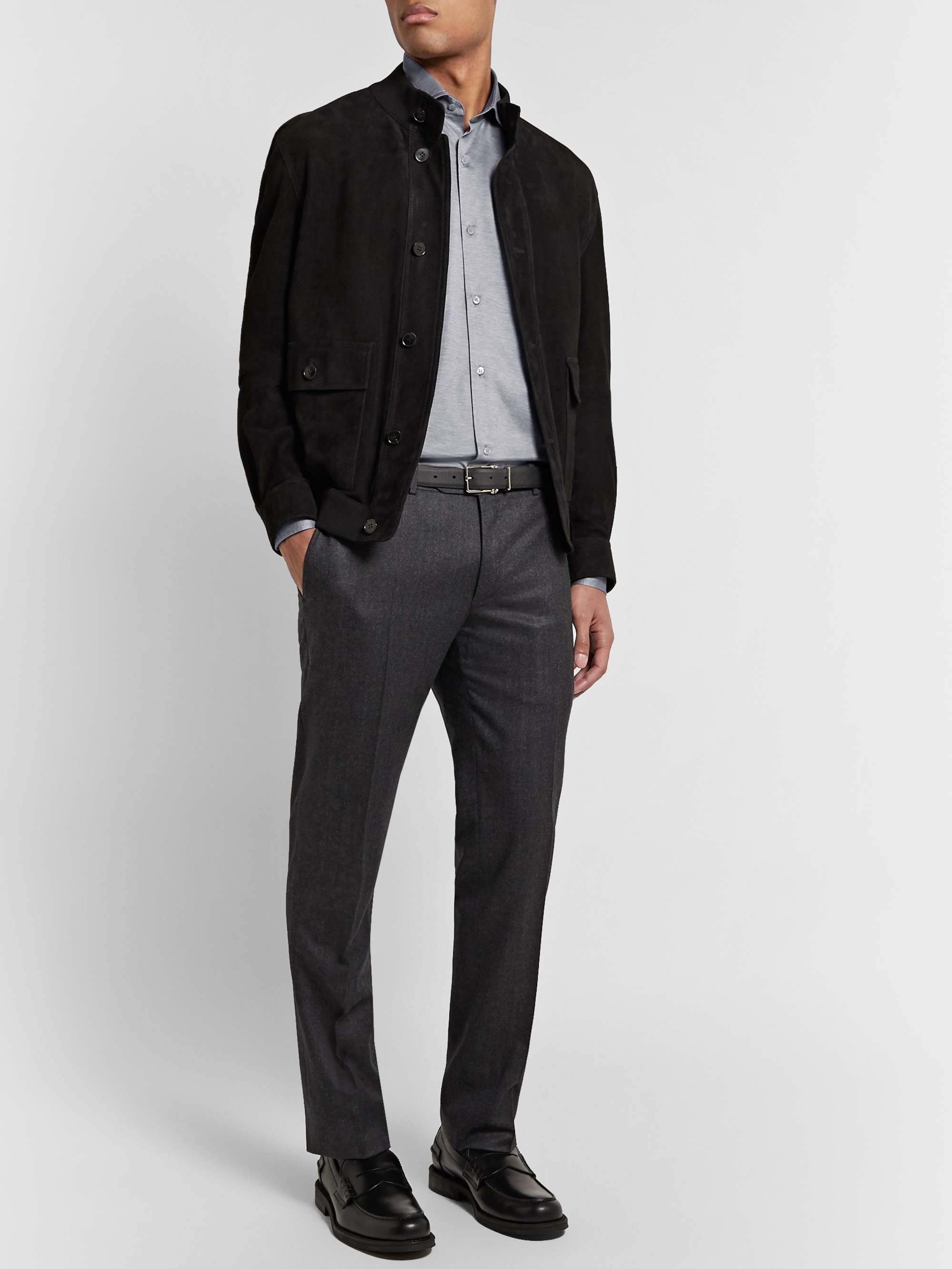LORO PIANA Slim-Fit Cotton-Jersey Shirt