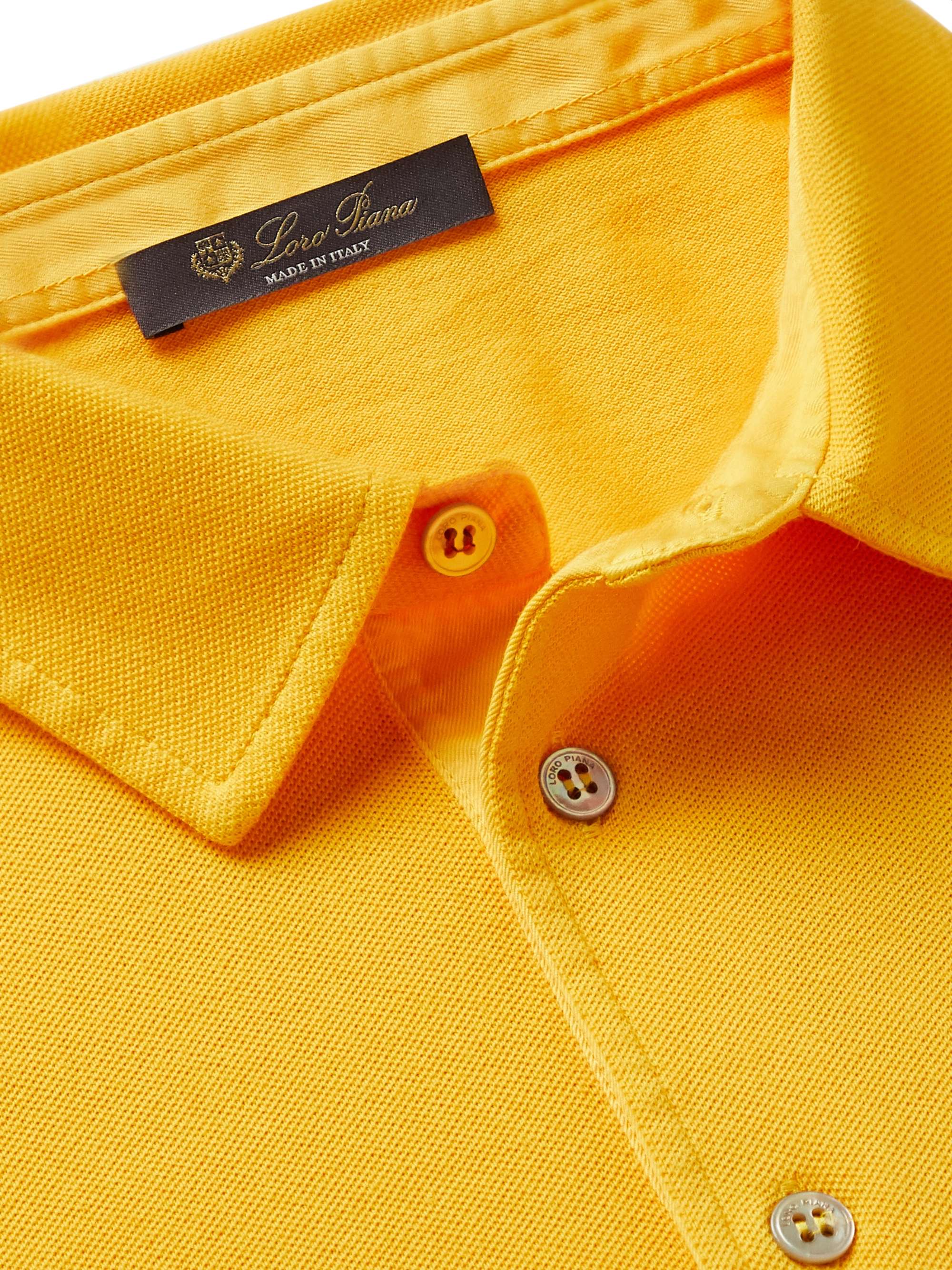 LORO PIANA Cotton-Piqué Polo Shirt