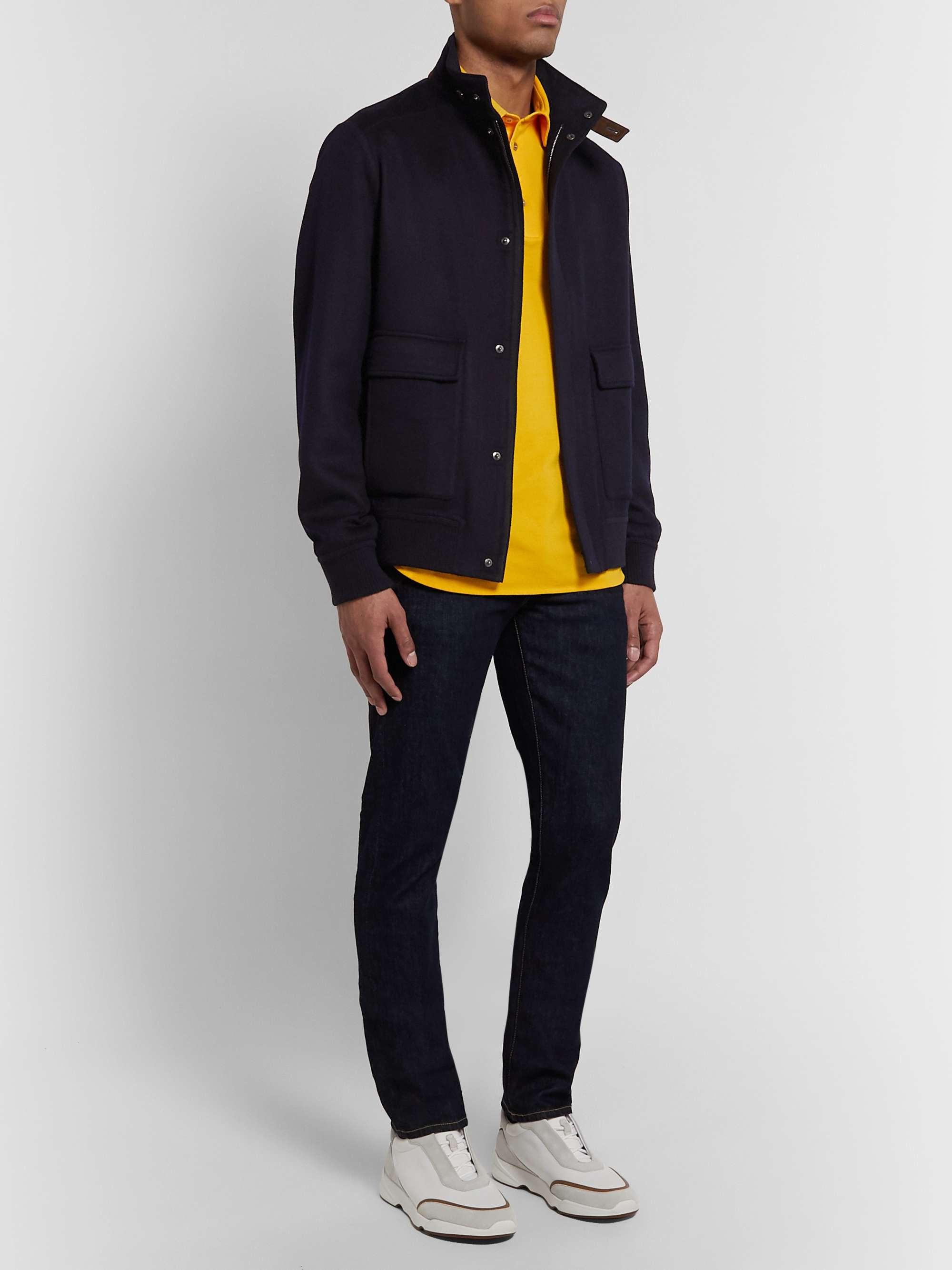 LORO PIANA Cotton-Piqué Polo Shirt