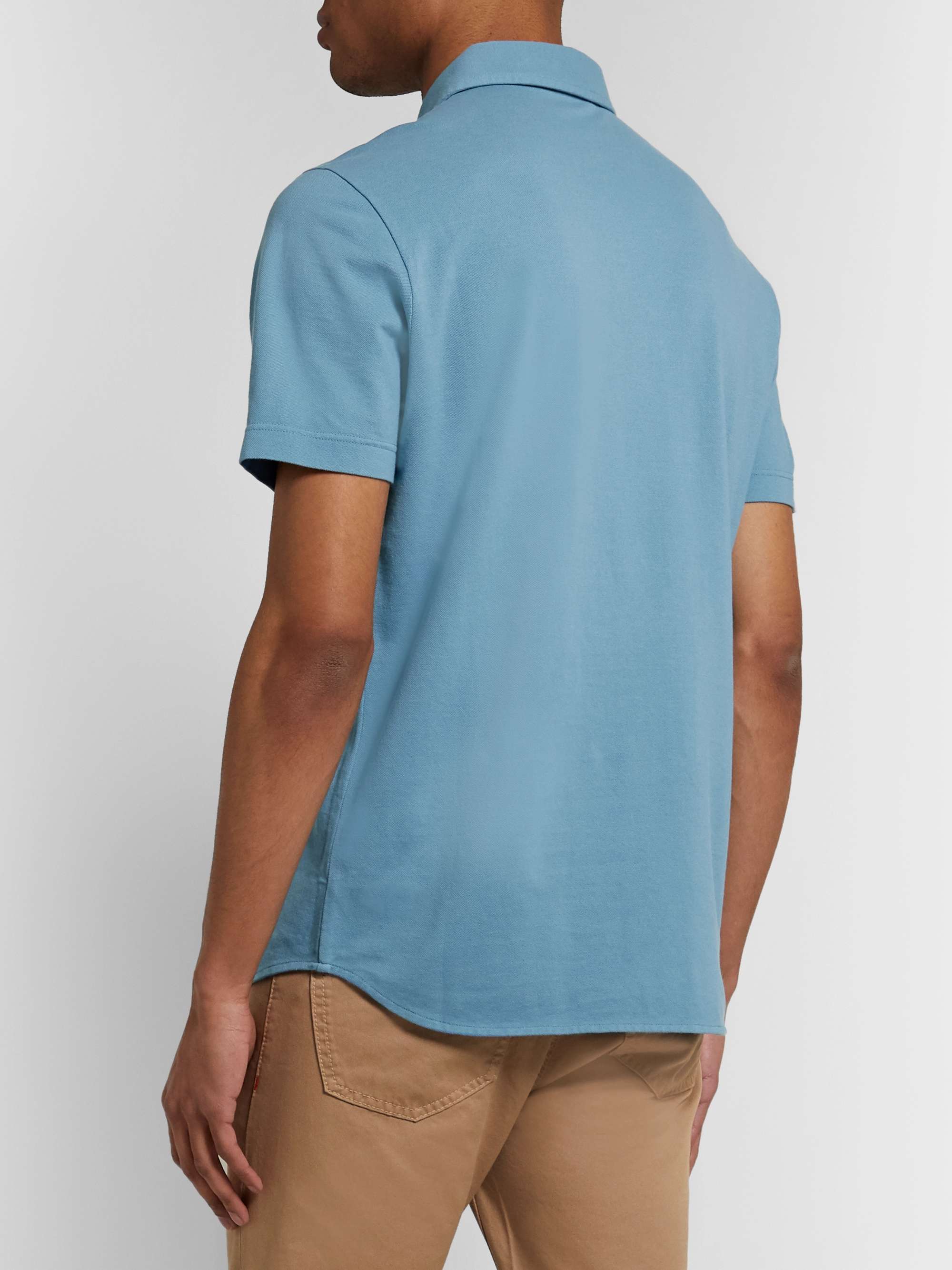 LORO PIANA Cotton-Piqué Polo Shirt