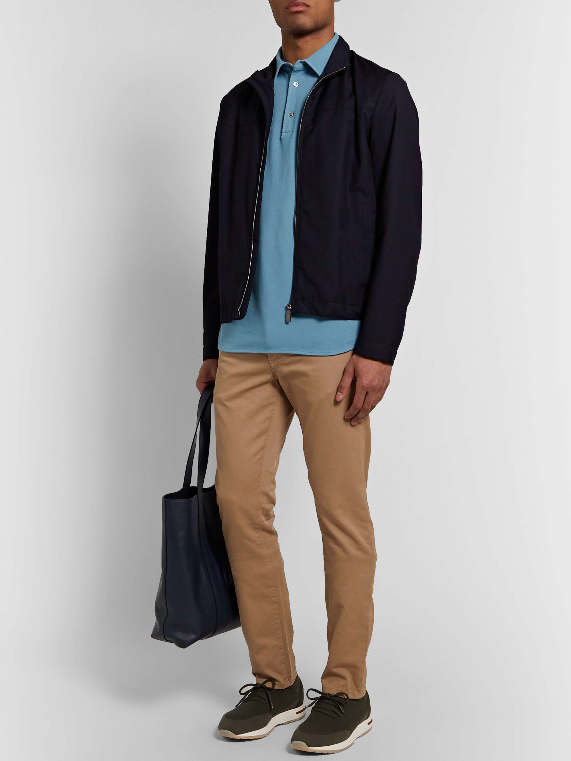 LORO PIANA Cotton-Piqué Polo Shirt