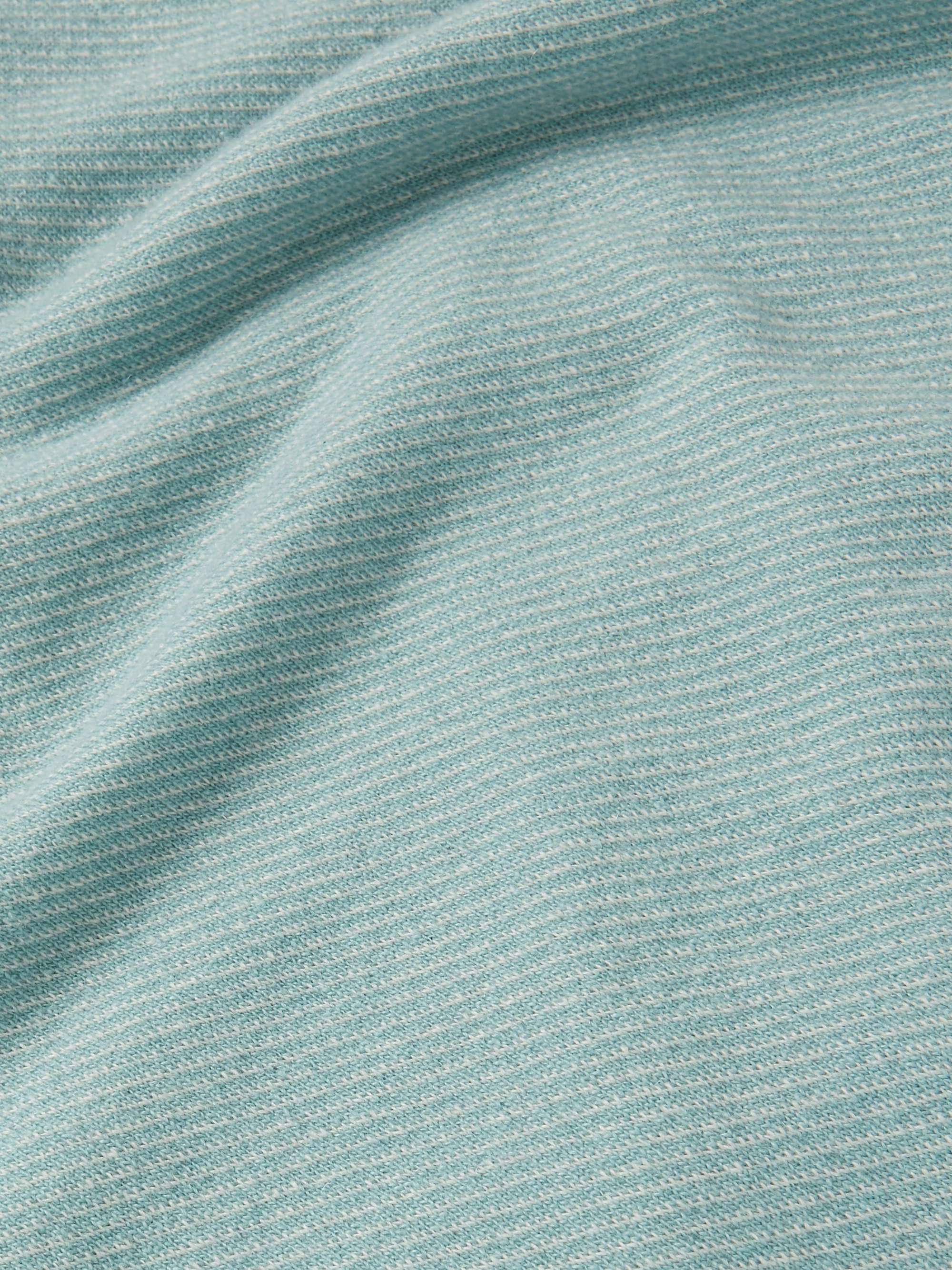 LORO PIANA Roadster Striped Cashmere Half-Zip Sweater