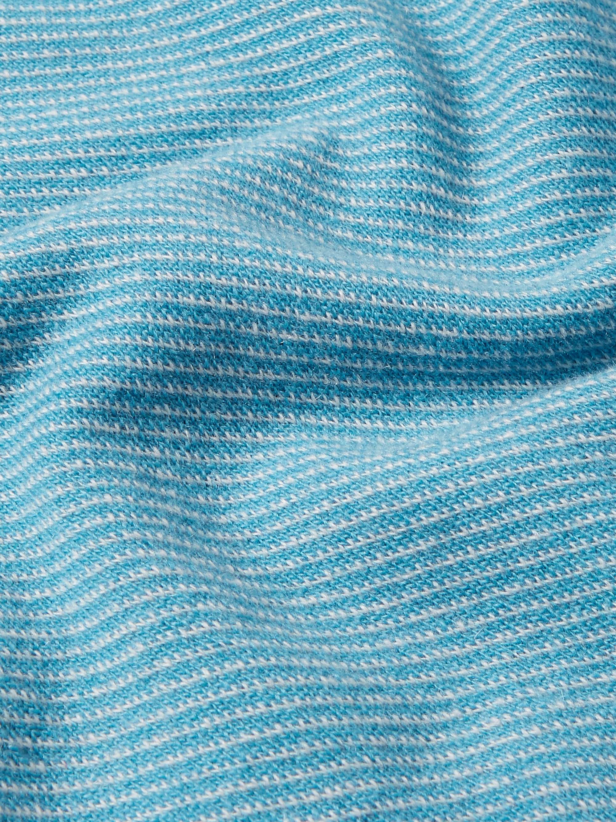 LORO PIANA Roadster Striped Cashmere Half-Zip Sweater