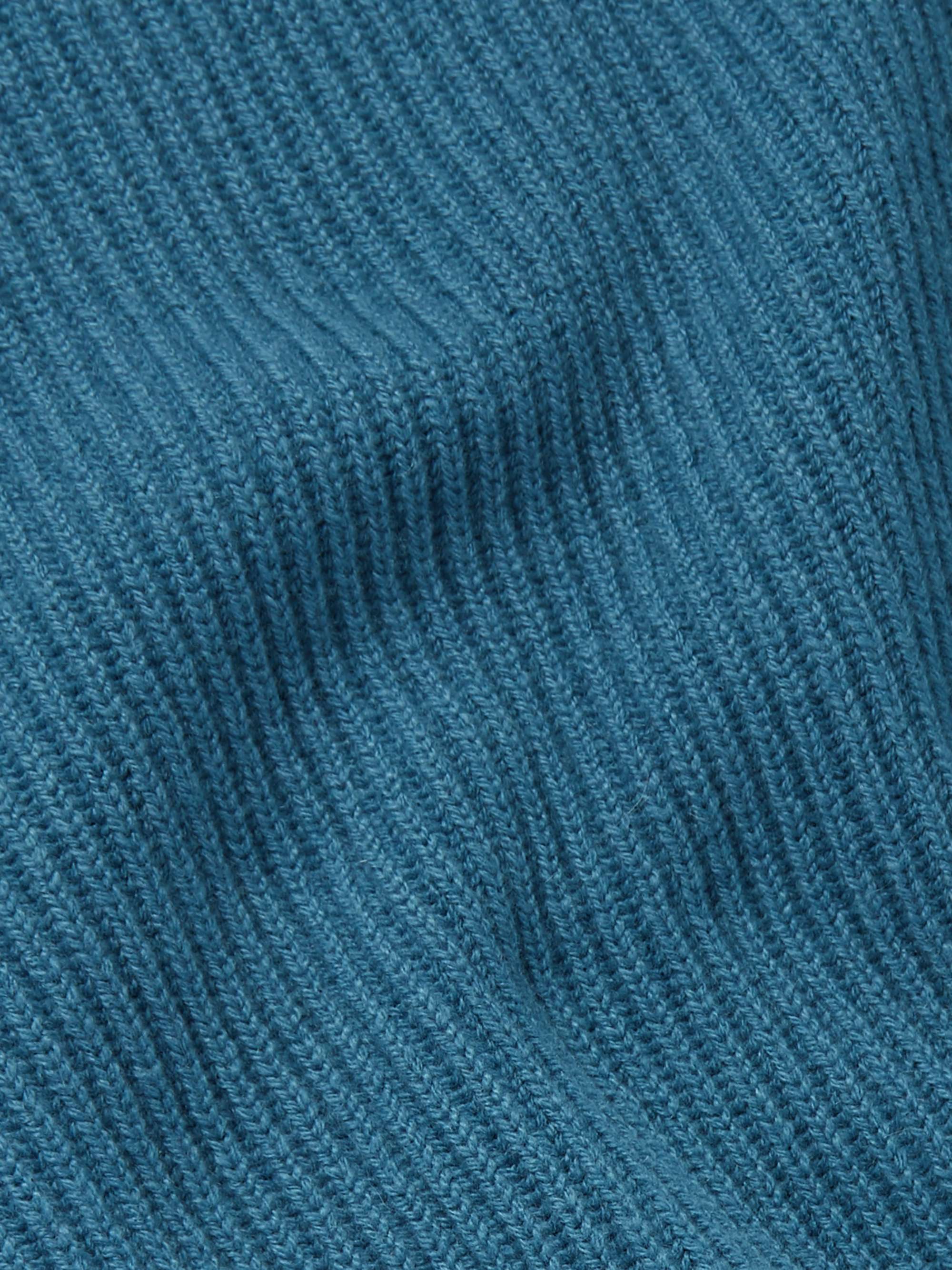 LORO PIANA Ribbed Baby Cashmere Mock-Neck Sweater