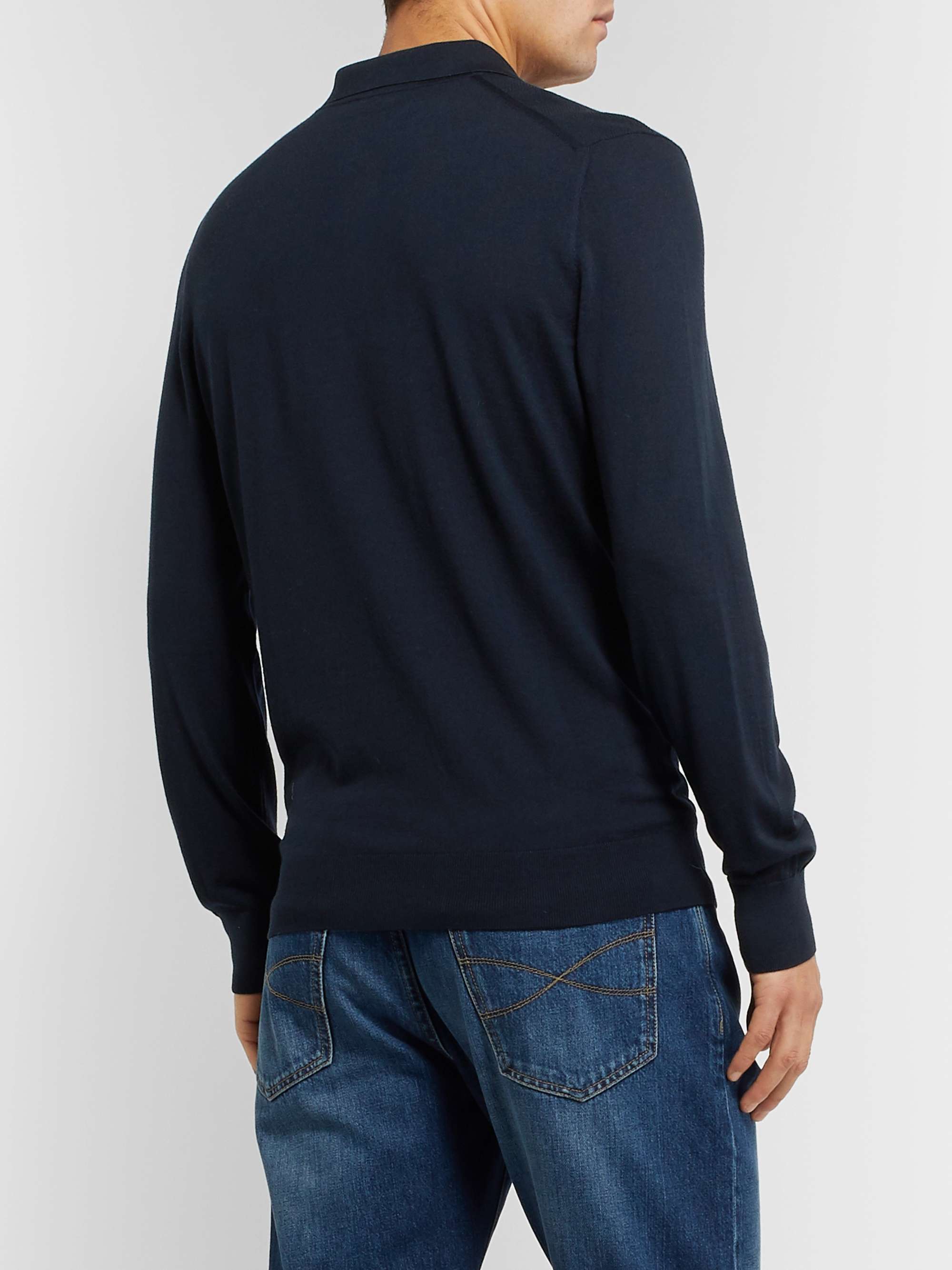 LORO PIANA Slim-Fit Kilberry Virgin Wool Polo Shirt