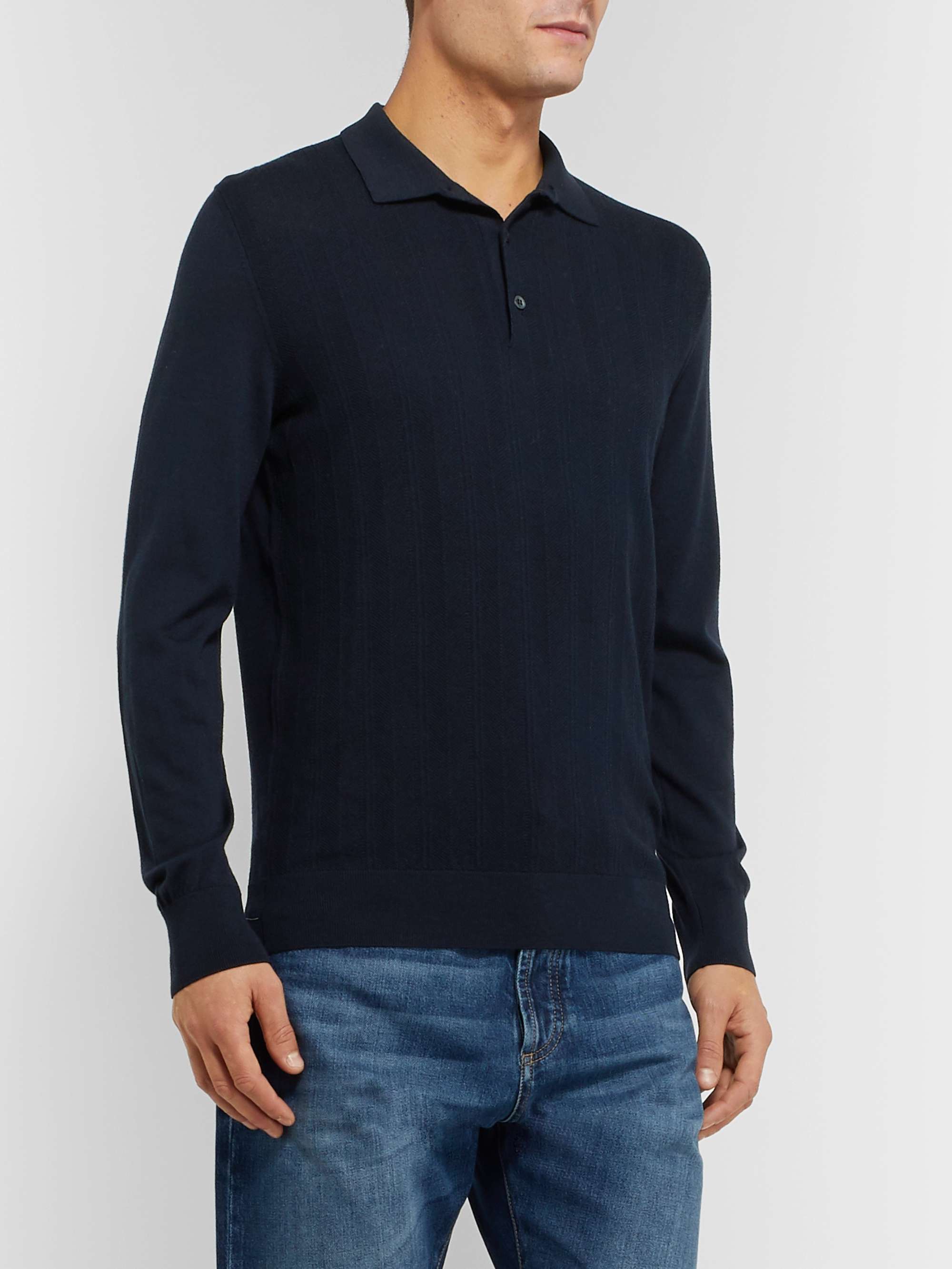 LORO PIANA Slim-Fit Kilberry Virgin Wool Polo Shirt