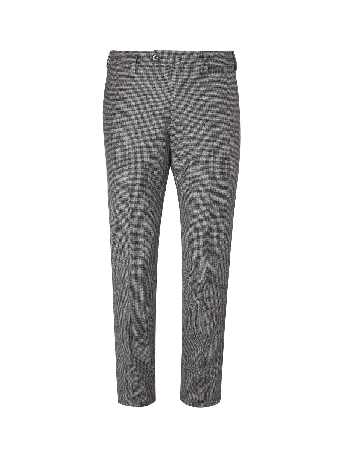 Loro Piana Grey Slim-fit Puppytooth Virgin Wool And Cashmere-blend Trousers In Gray