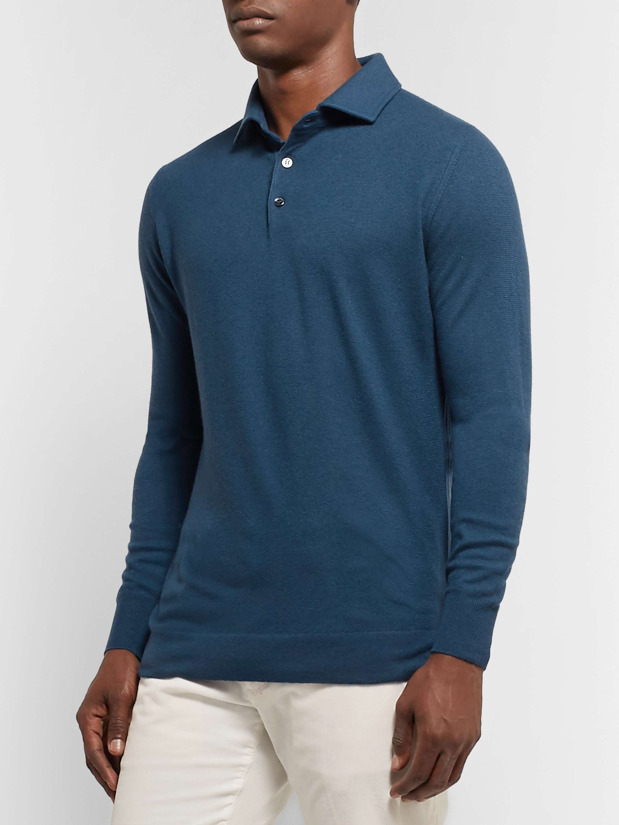 LORO PIANA Baby Cashmere Polo Shirt