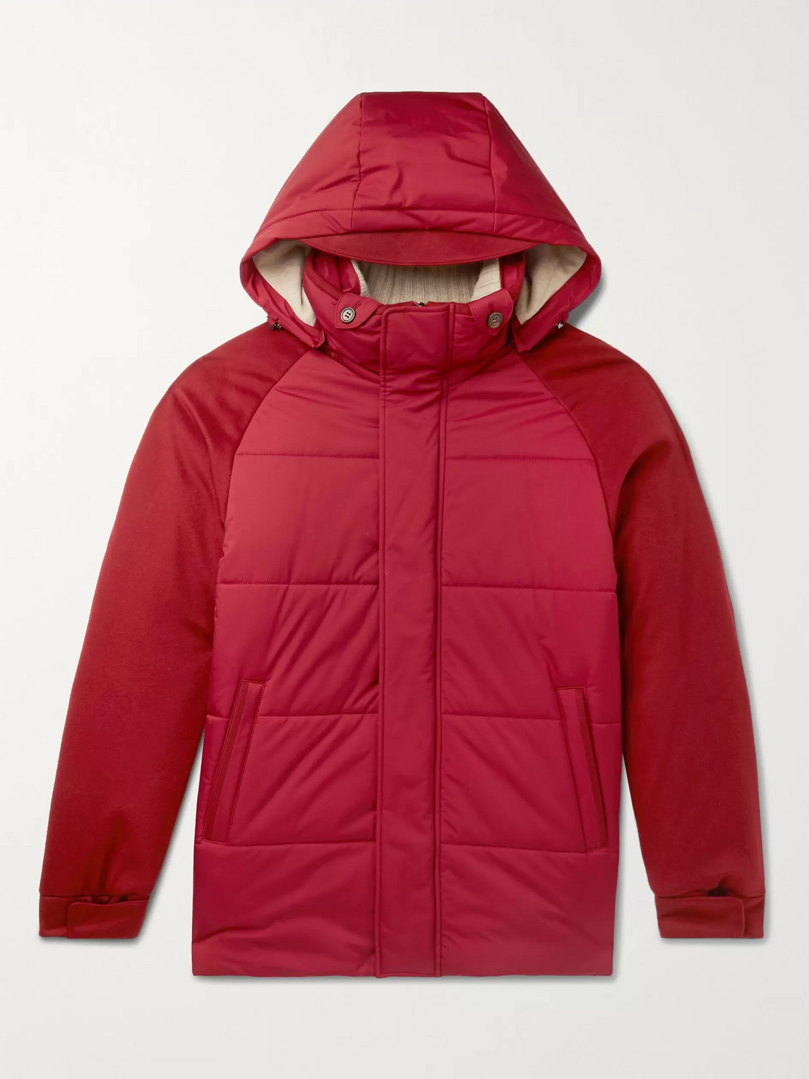 Loro Piana Storm System Quilted Baby Cashmere and Shell Hooded Jacket - Men